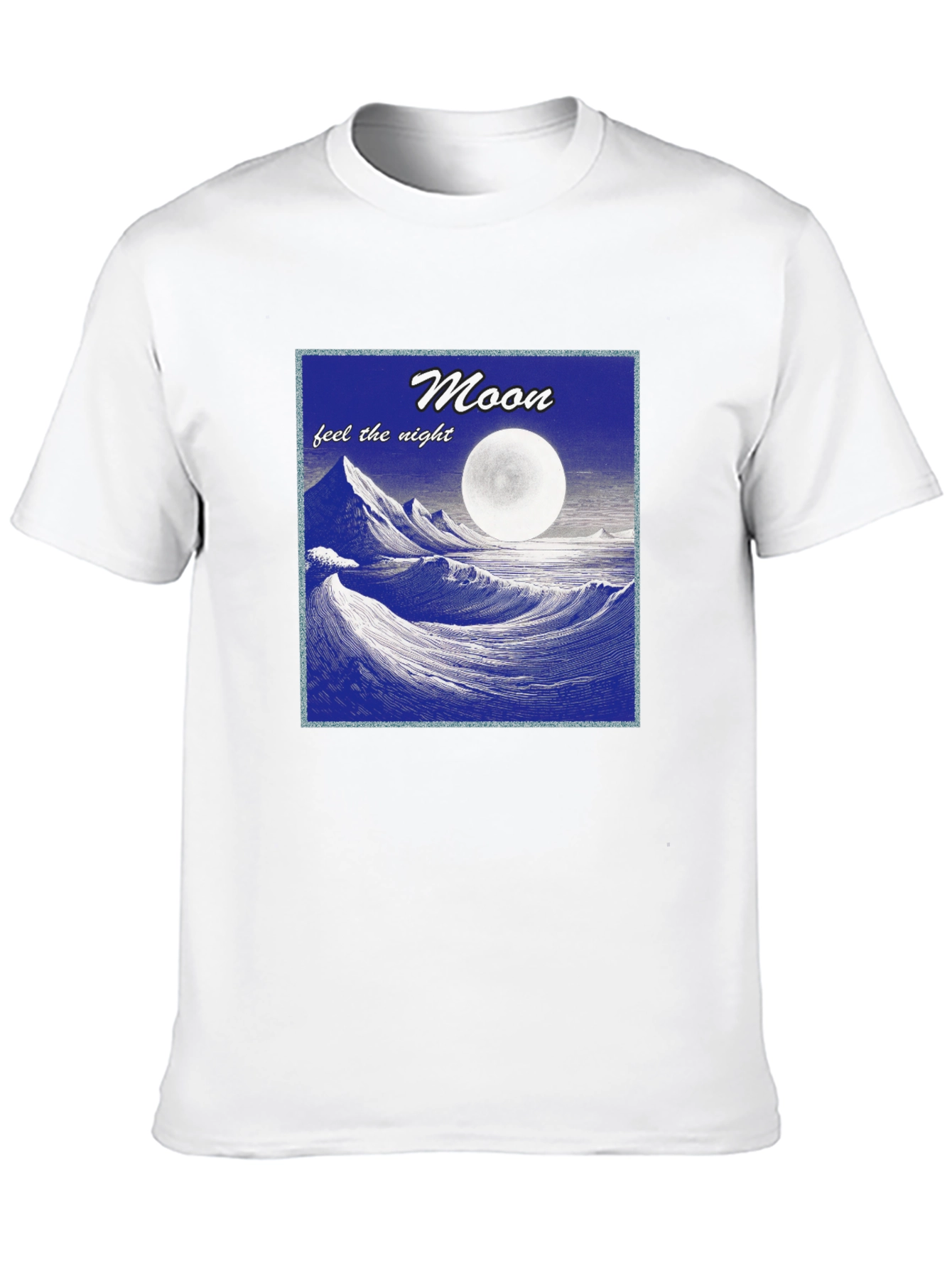 Black Moonlit Waves Graphic T-Shirt - Feel the Night! view 10