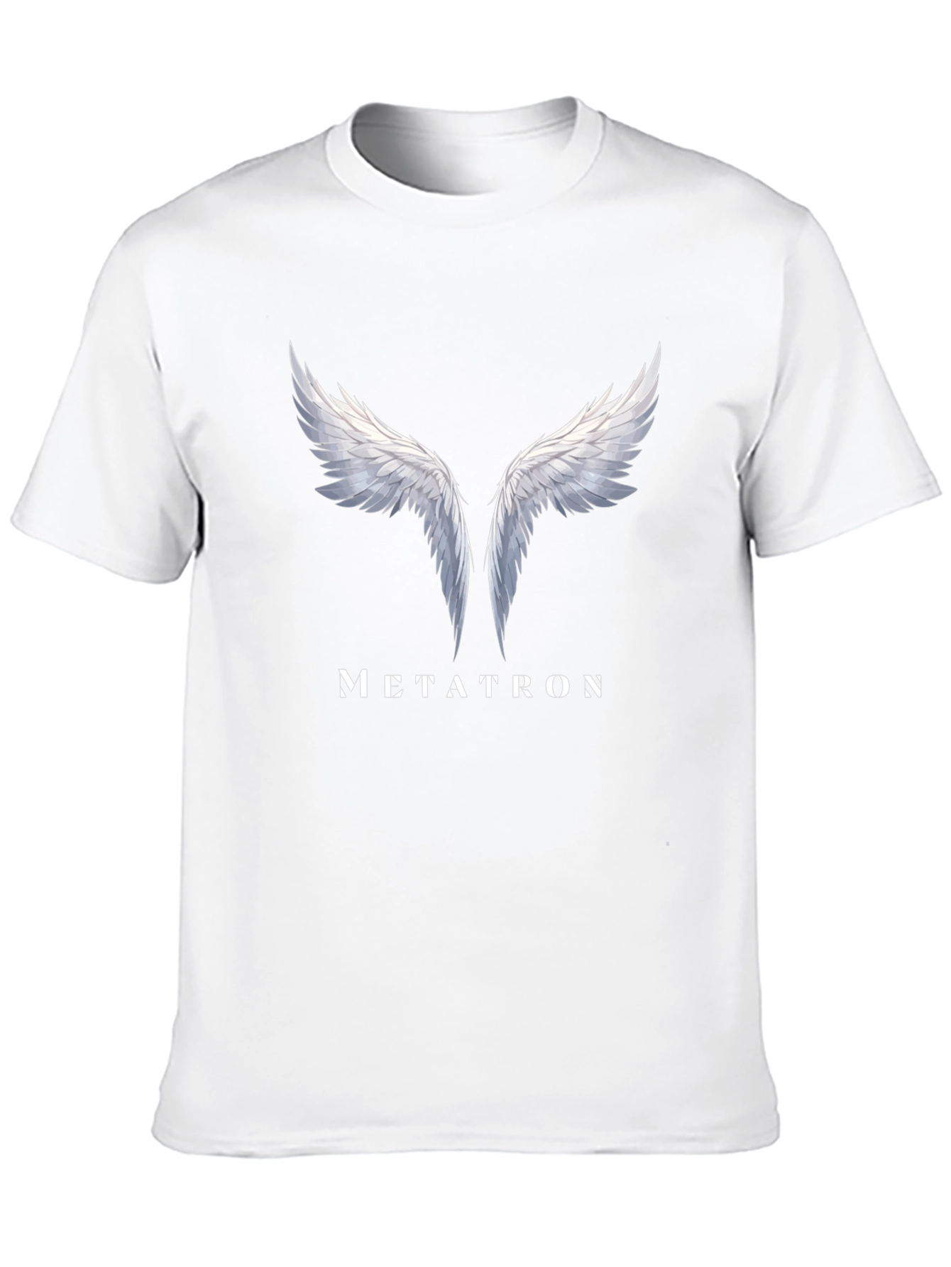 Black Metatron Wings Graphic Black T-Shirt view 10