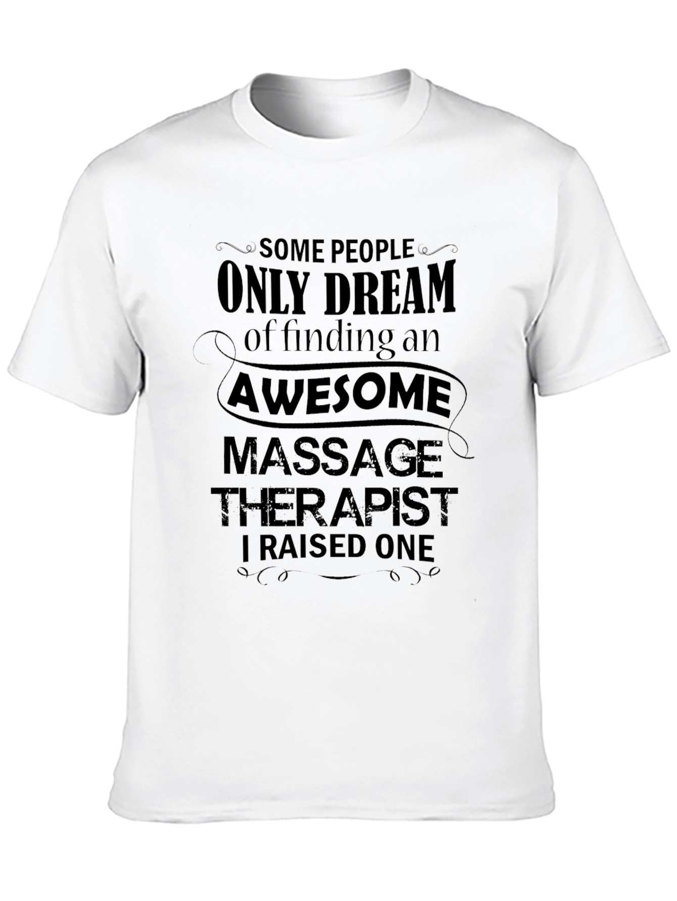 Black Awesome Massage Therapist T-Shirt - Raised One Proud view 10