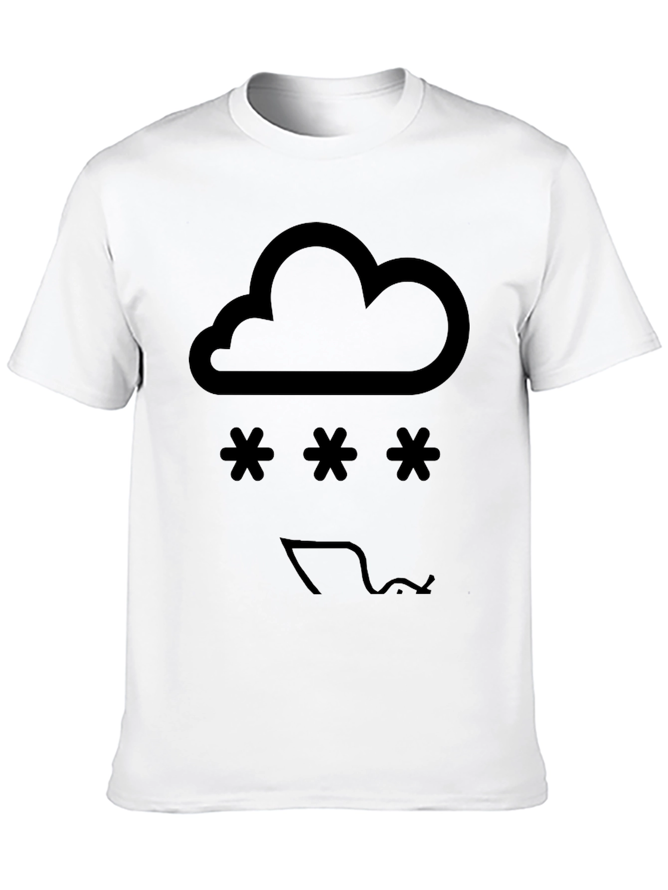 Black Snowy Cloud Graphic Tee - Black view 10