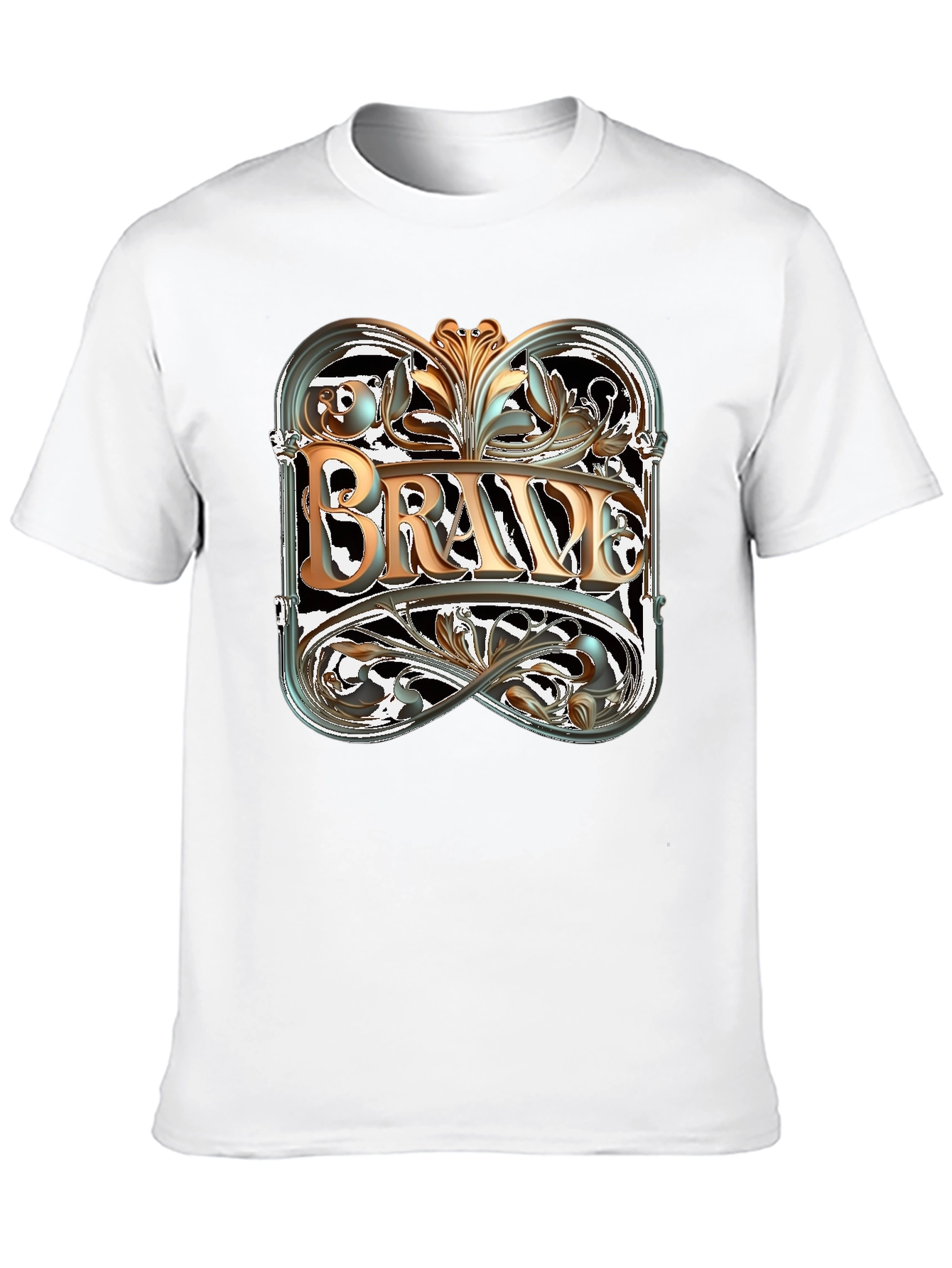 Black Brave Graphic Tee - Black Cotton Blend view 10