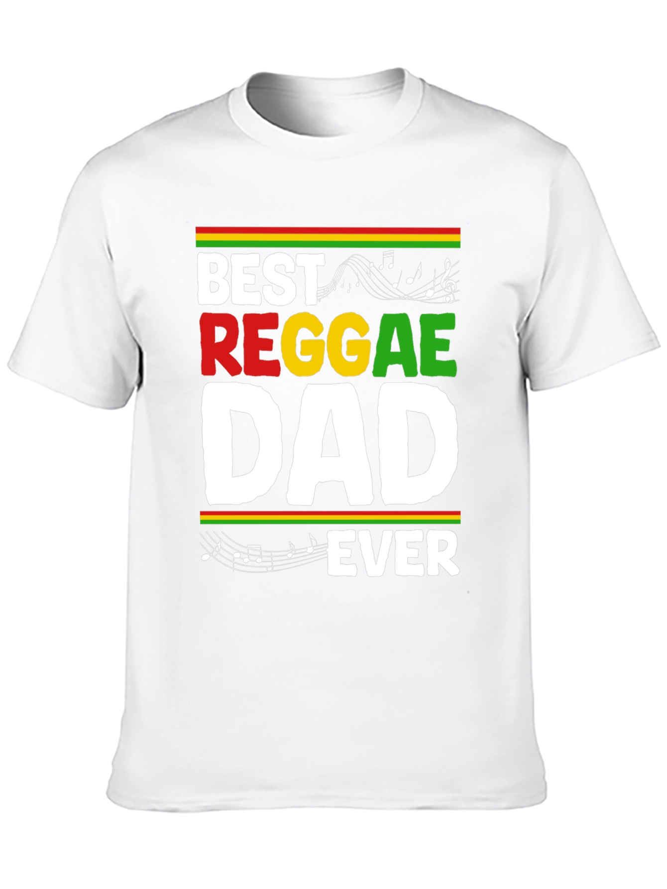 Black Best Reggae Dad Ever Black Graphic T-Shirt view 10