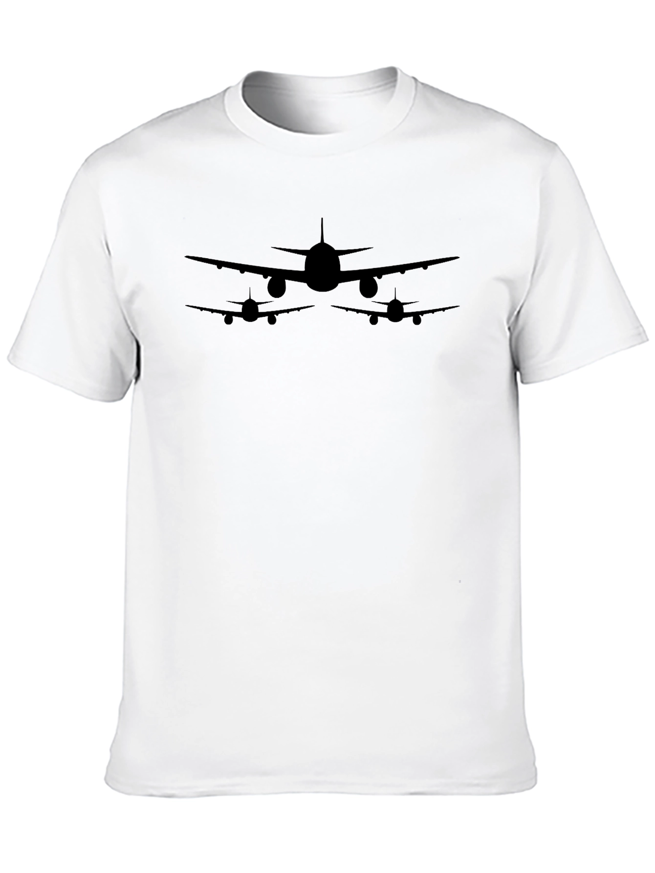 Black Black Airplane Silhouette T-Shirt view 10