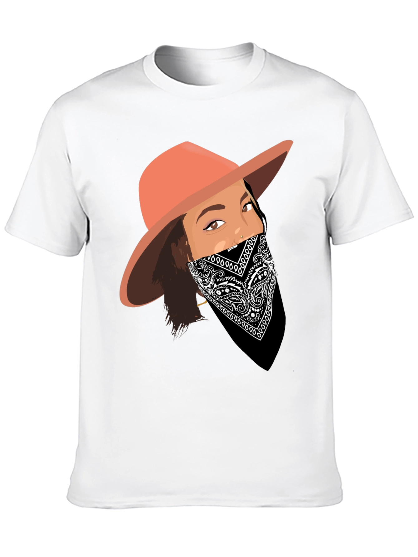 Black Bandana Girl Graphic Tee view 10
