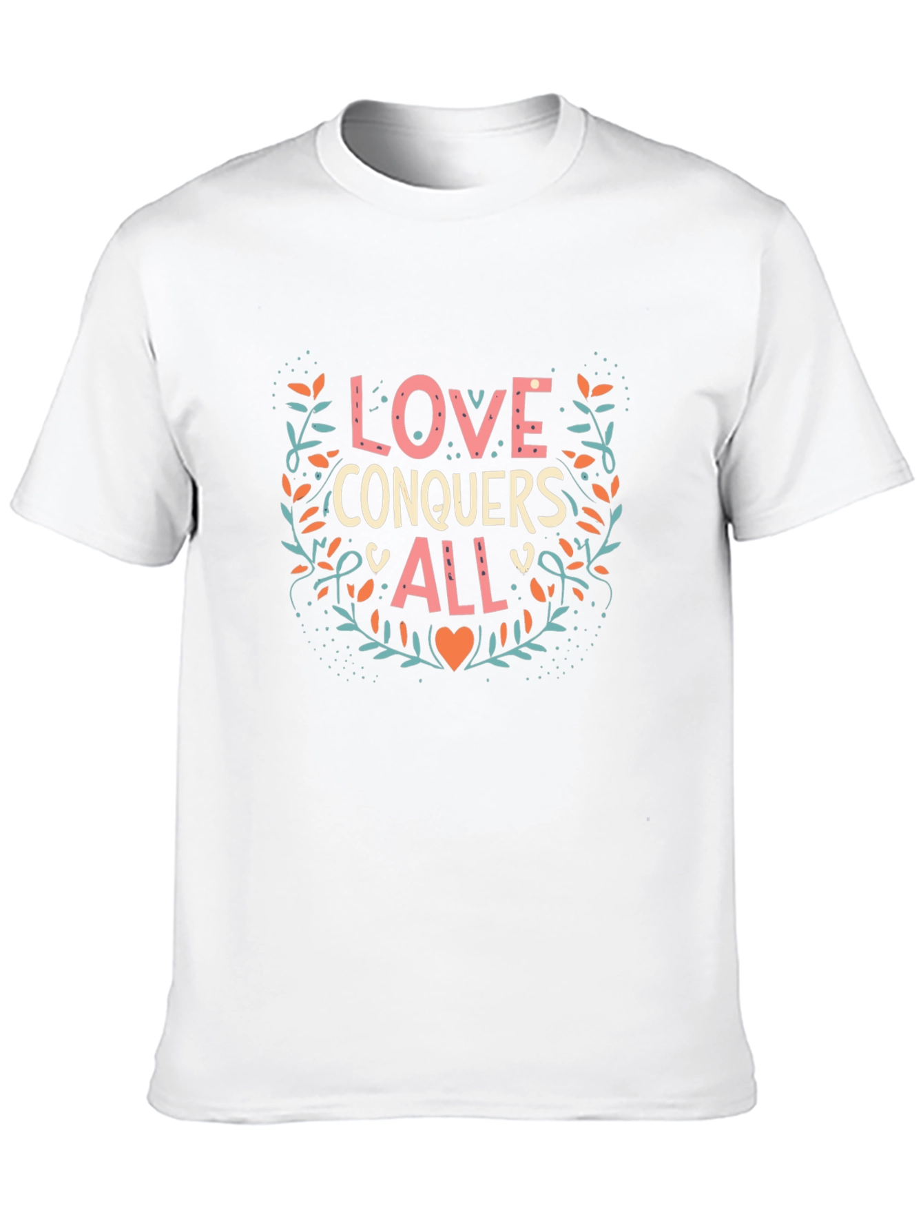Black Love Conquers All Graphic Tee - Trendy Black T-Shirt view 10