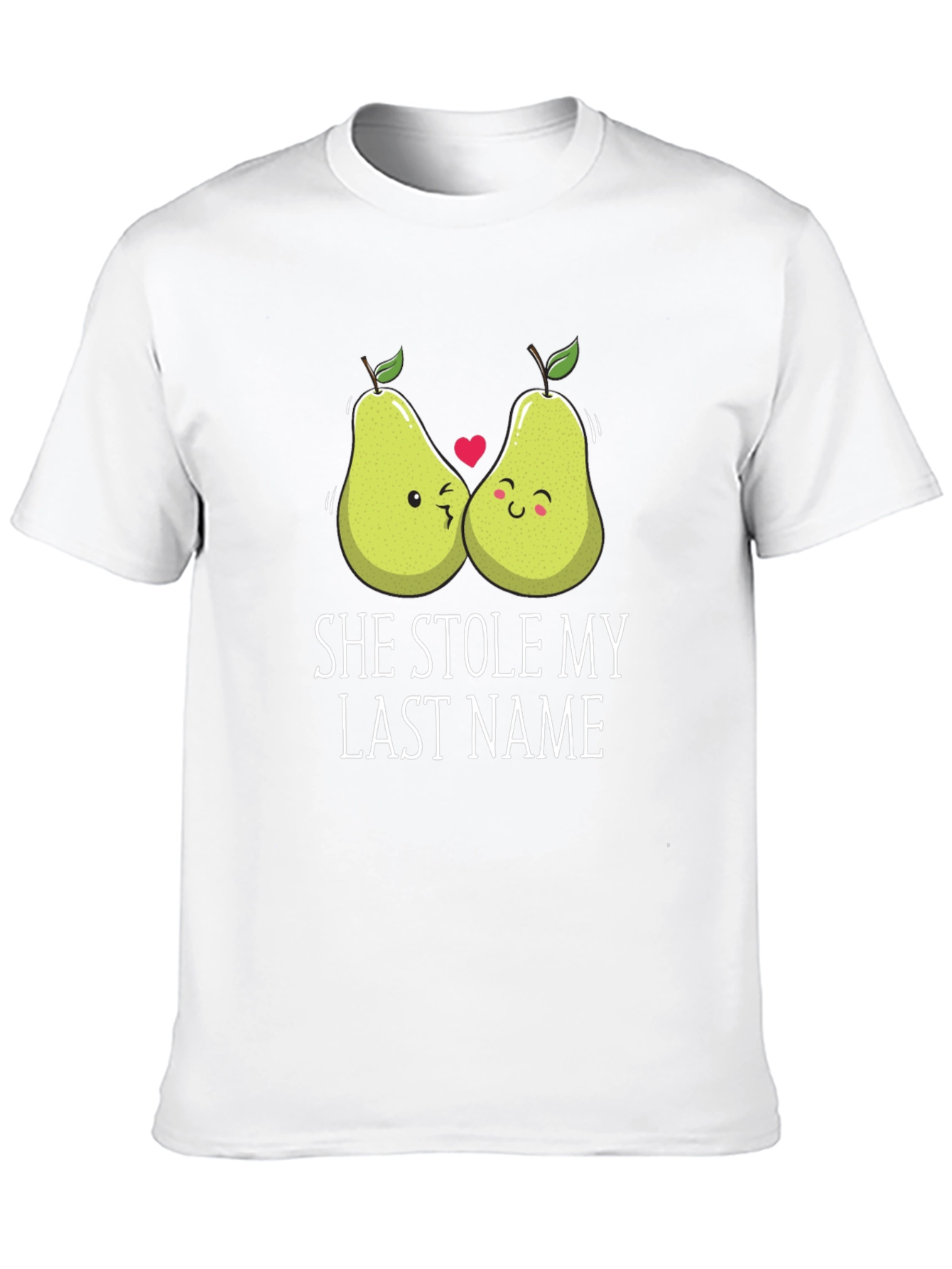 Black She Stole My Last Name T-Shirt, Couple Pears view 10