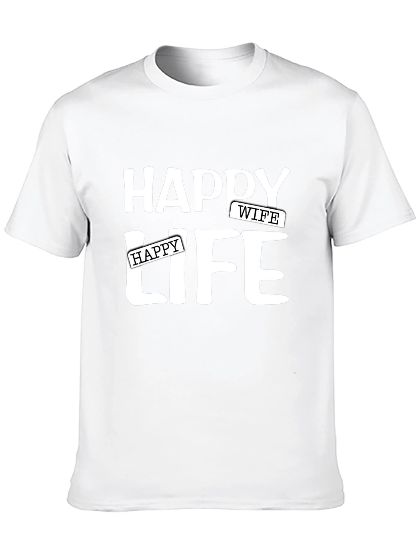 Black Happy Wife Happy Life Graphic Tee view 10