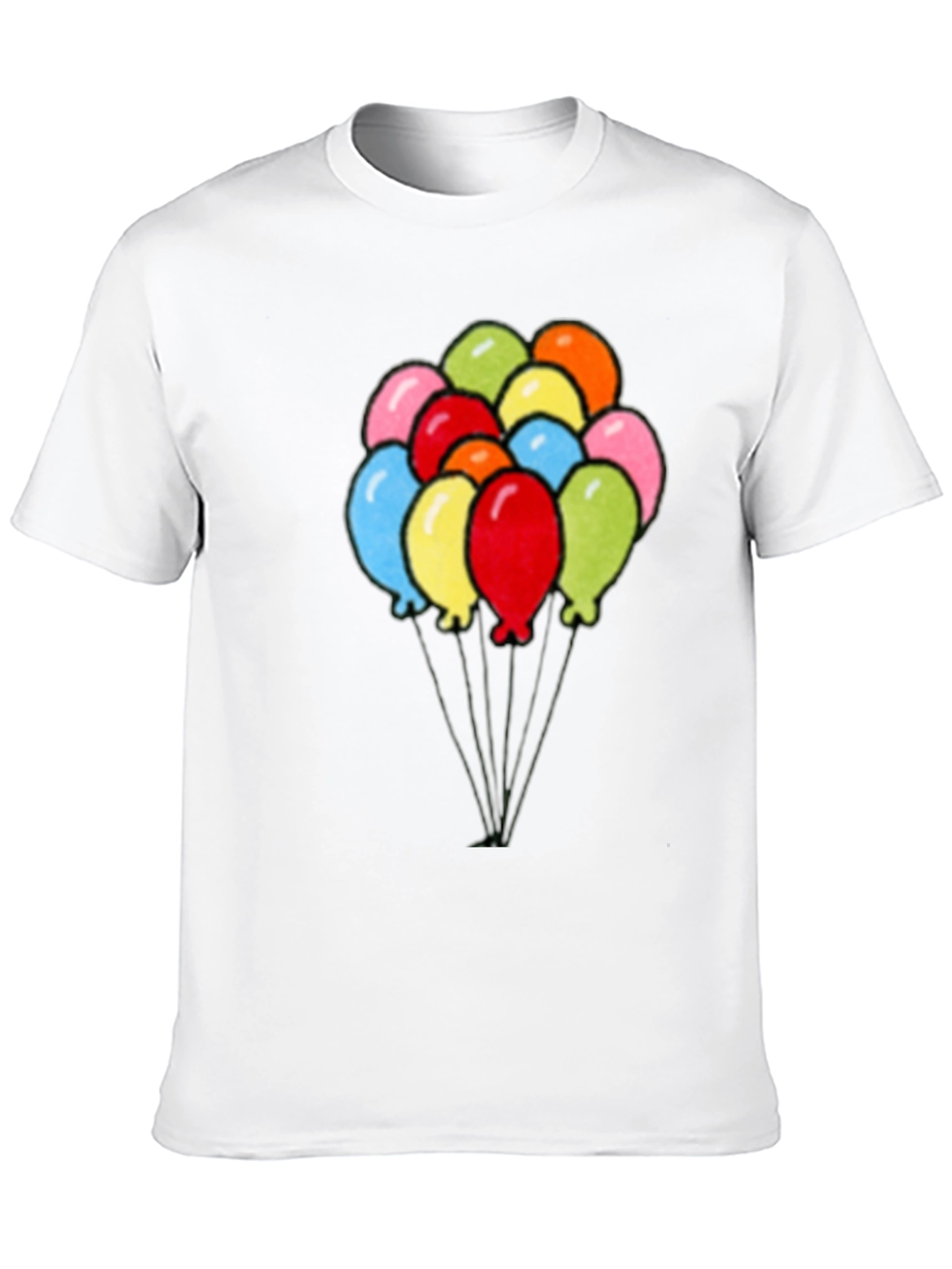 Black Balloons Graphic Black T-Shirt view 10