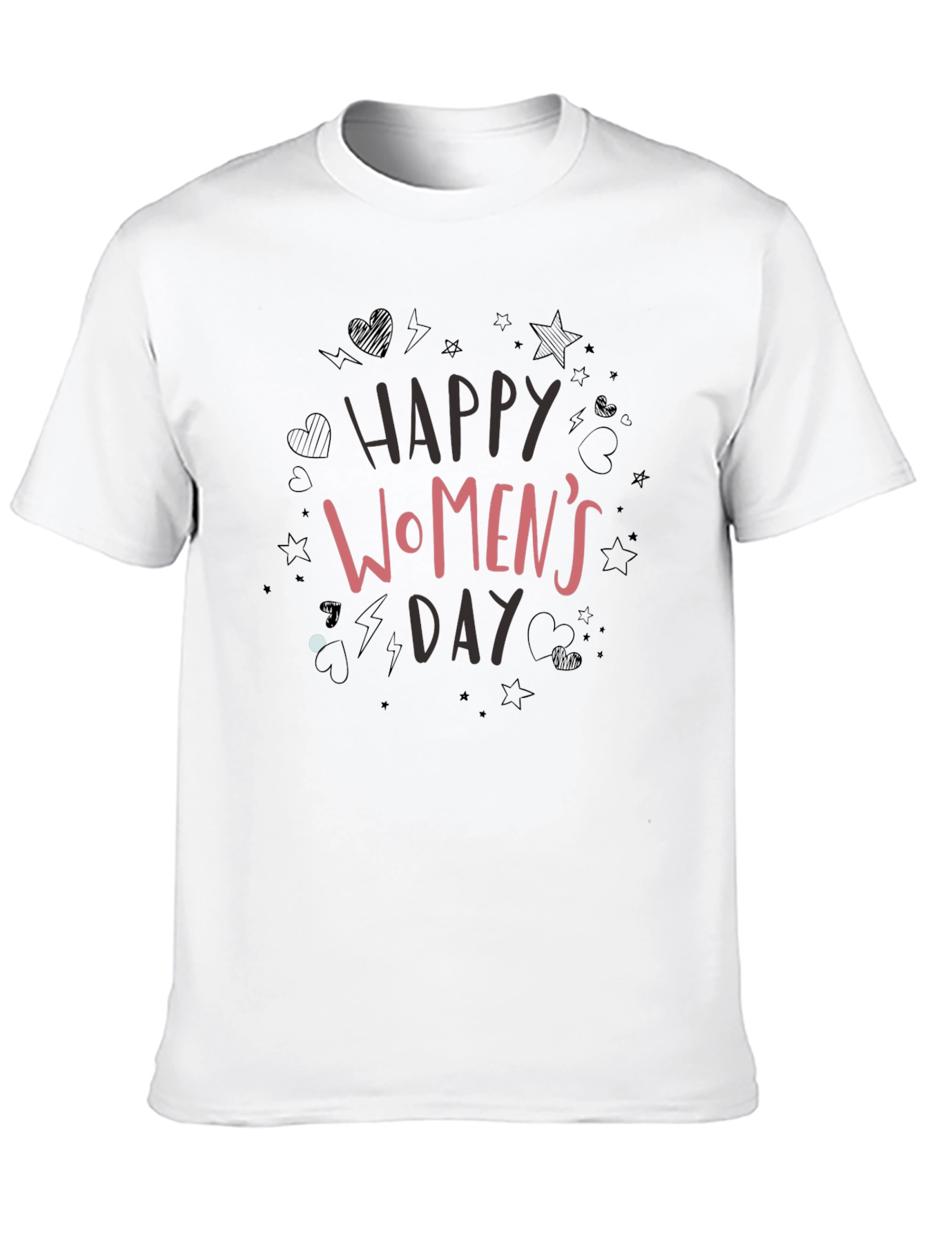 Black Happy Women's Day Black T-Shirt view 10