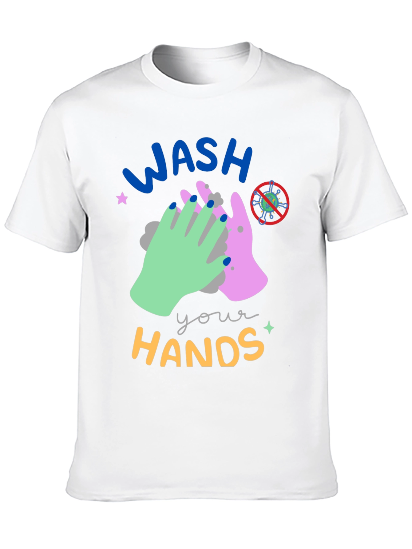 Black Wash Your Hands Graphic Tee - Black view 10