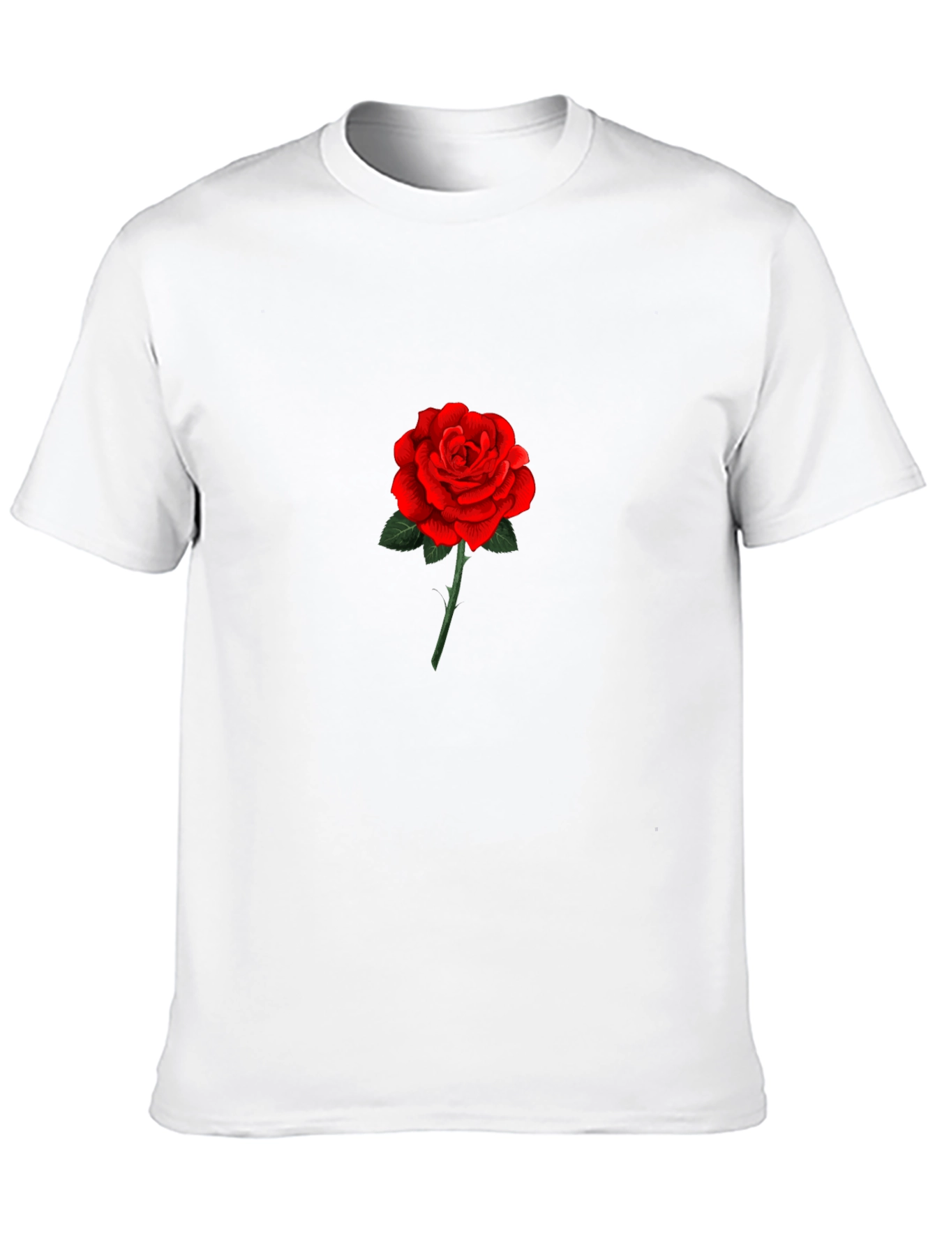 Black Red Rose Graphic T-Shirt - Stylish Floral Design view 10