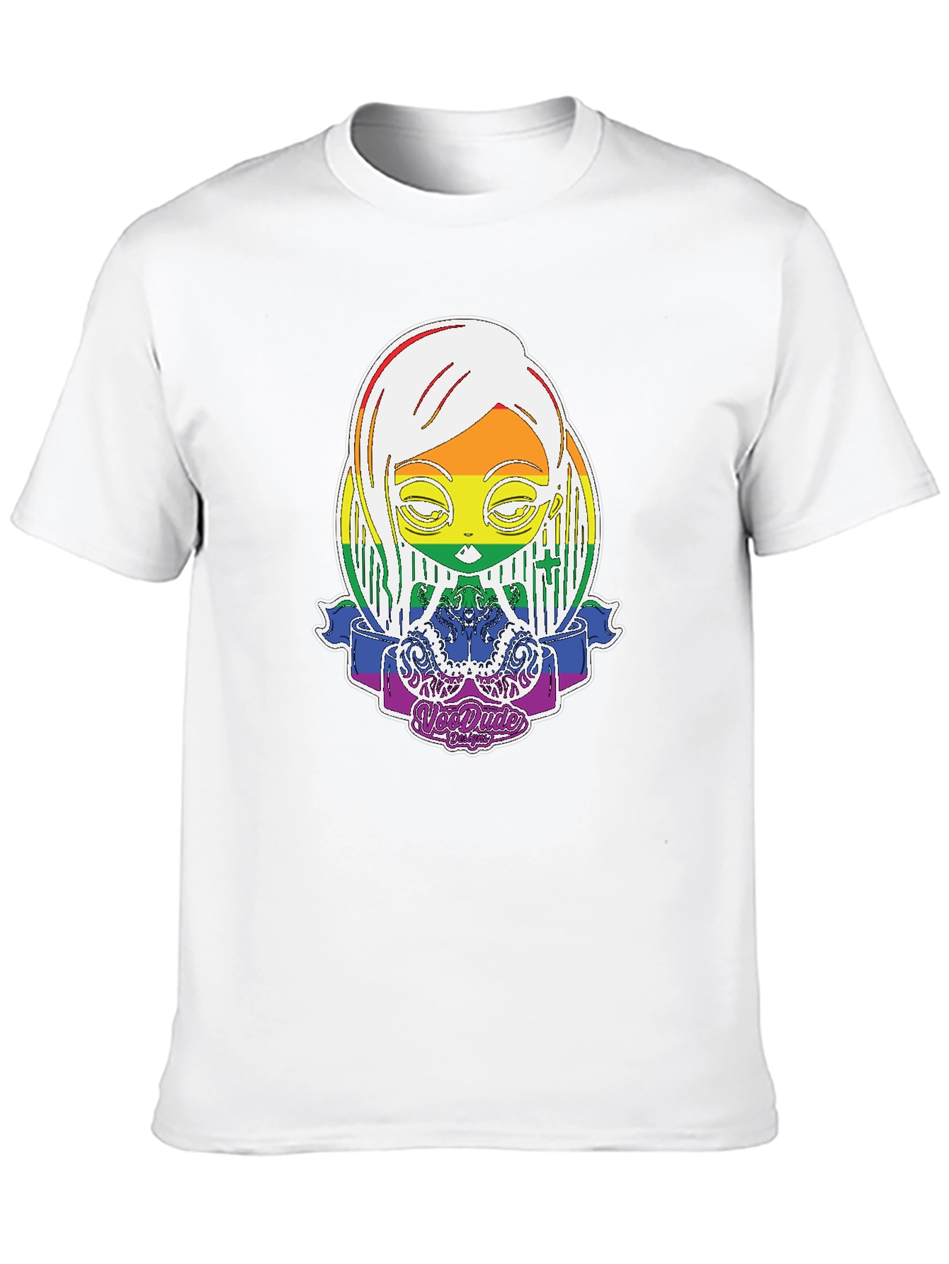 Black Rainbow Character Graphic Tee view 10