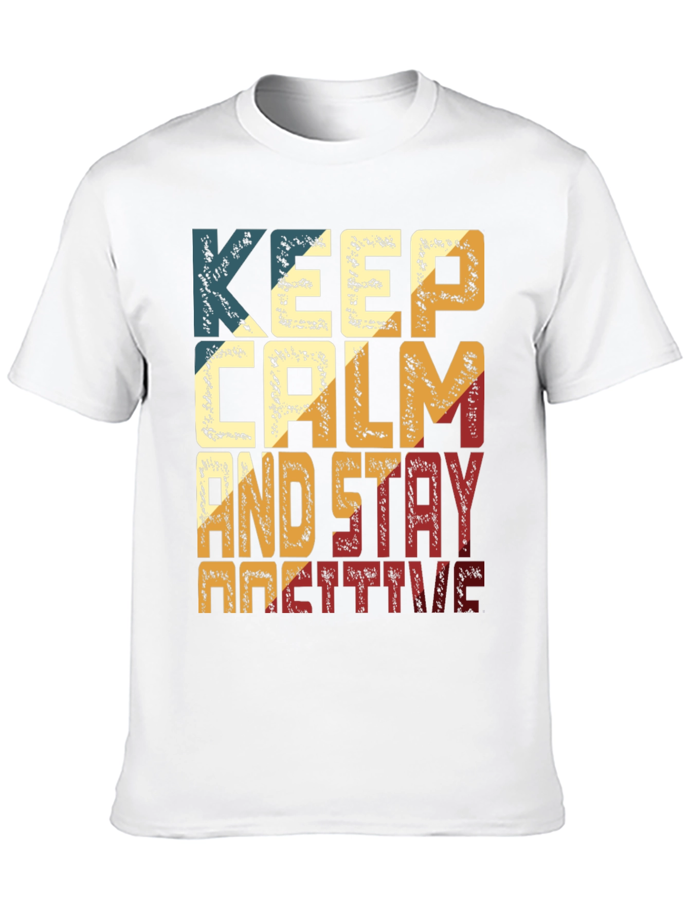 Black Keep Calm And Stay Positive Graphic Tee view 10