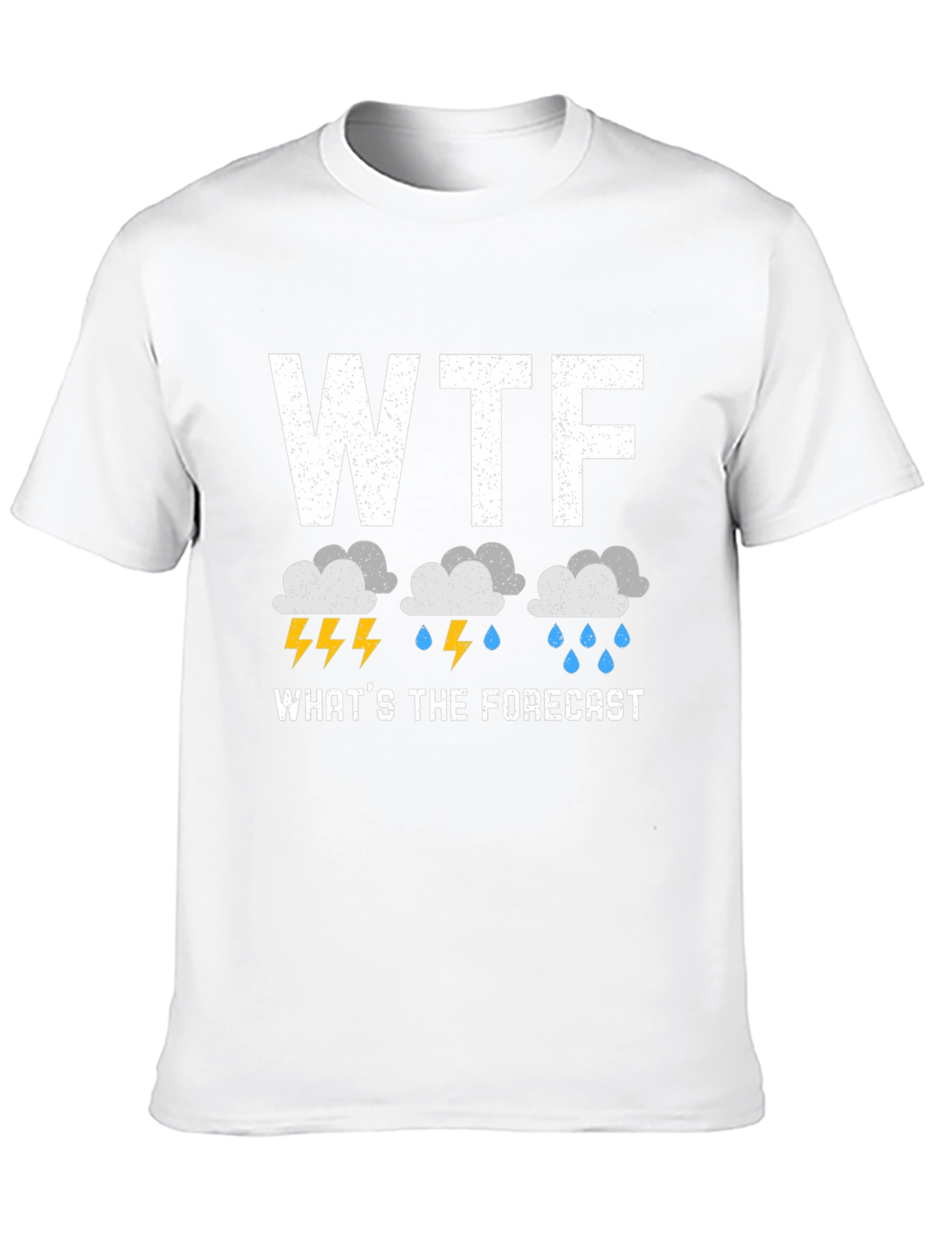 Black WTF What's the Forecast Funny Weather Graphic T-Shirt view 10