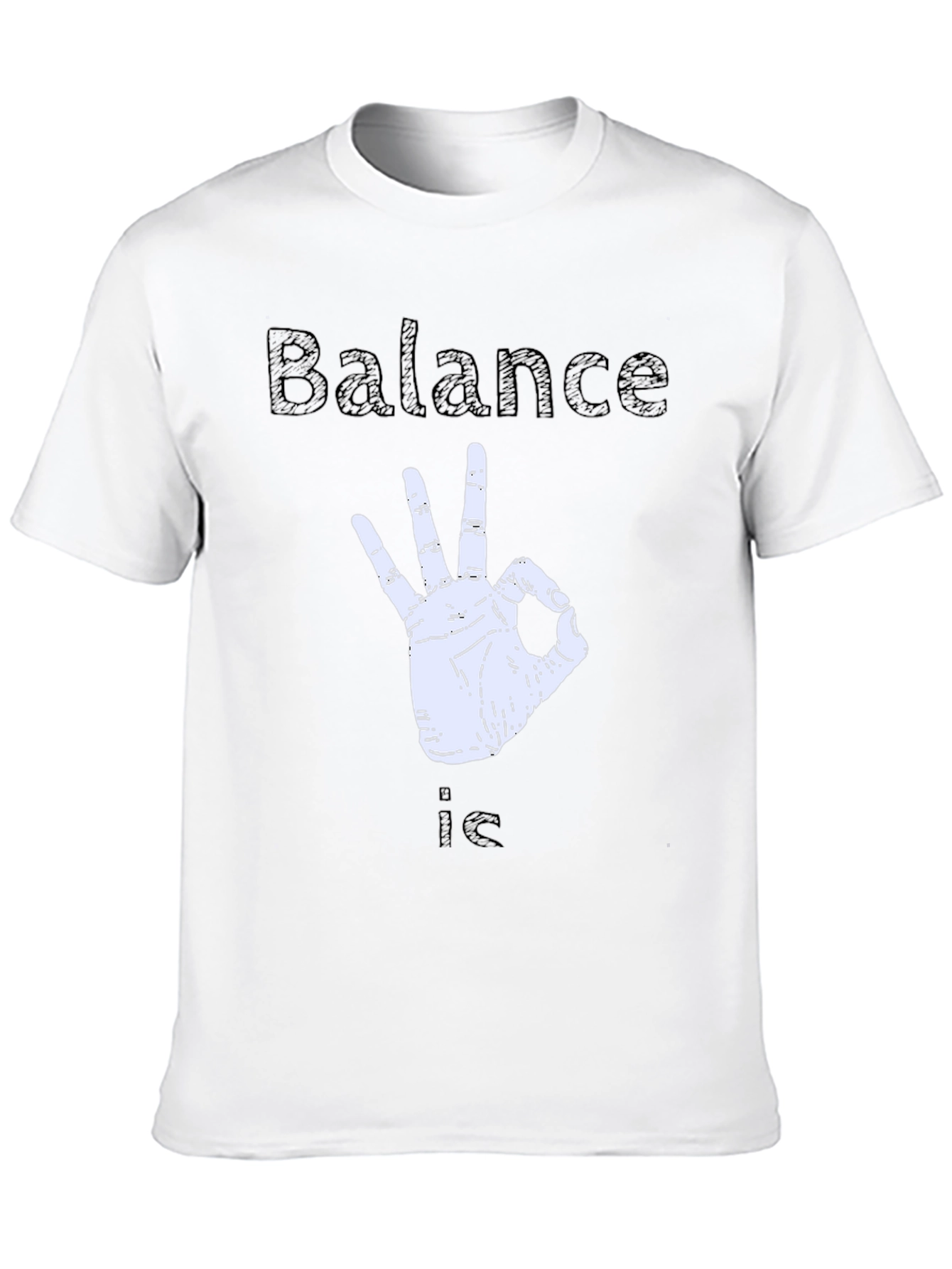 Black Balance is OK T-Shirt - Funny Gesture Tee view 10