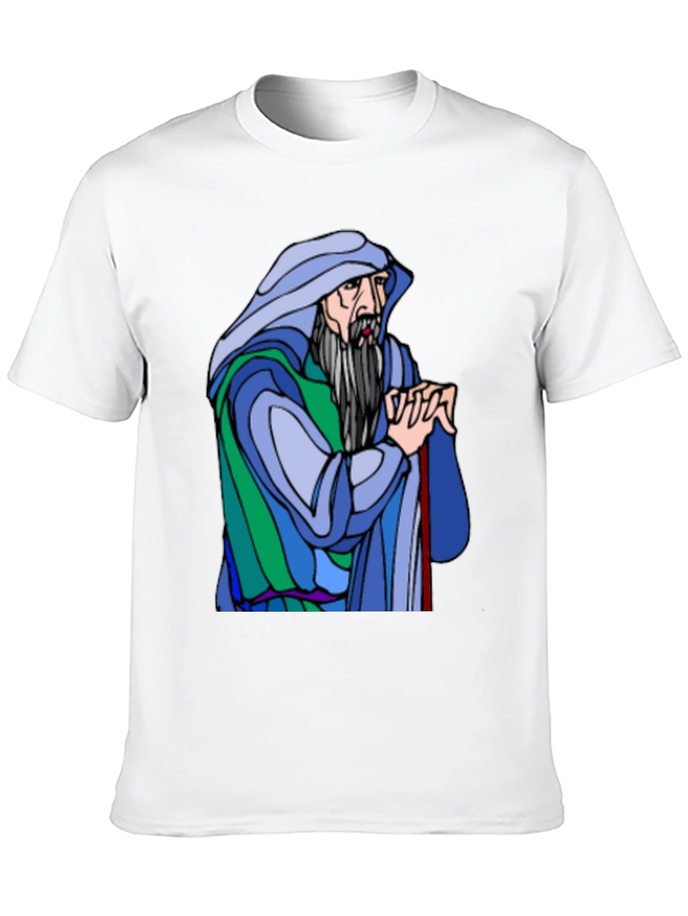 Black Wizard Graphic Tee - Black Cotton Blend Shirt view 10