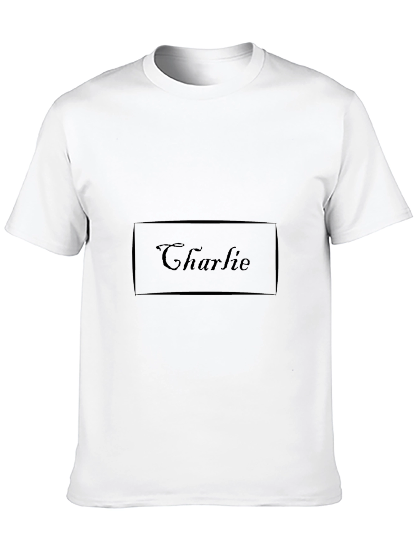 Black Men's Black Charlie Graphic Tee - Classic Style view 10