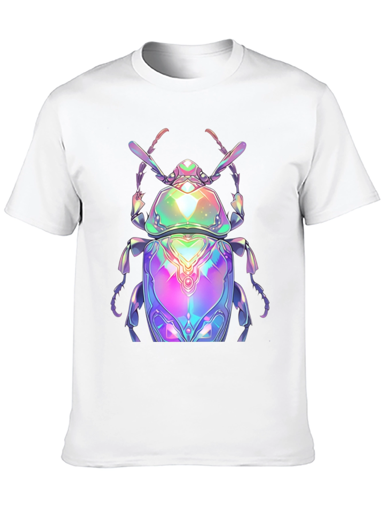 Black Iridescent Beetle Graphic Tee - Men's Black T-Shirt view 10