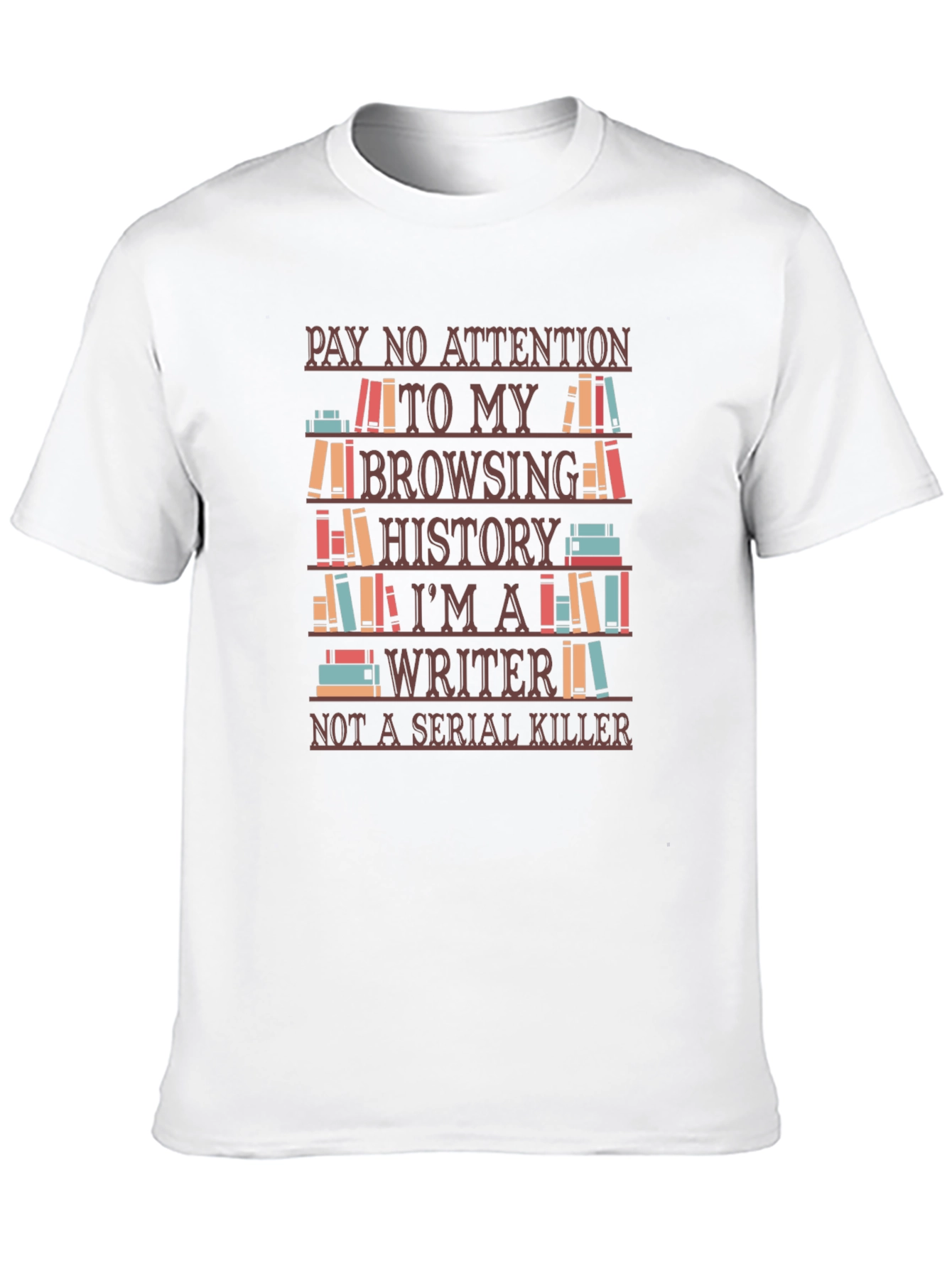 Black Writer T-Shirt - Funny Novelty Tee view 10