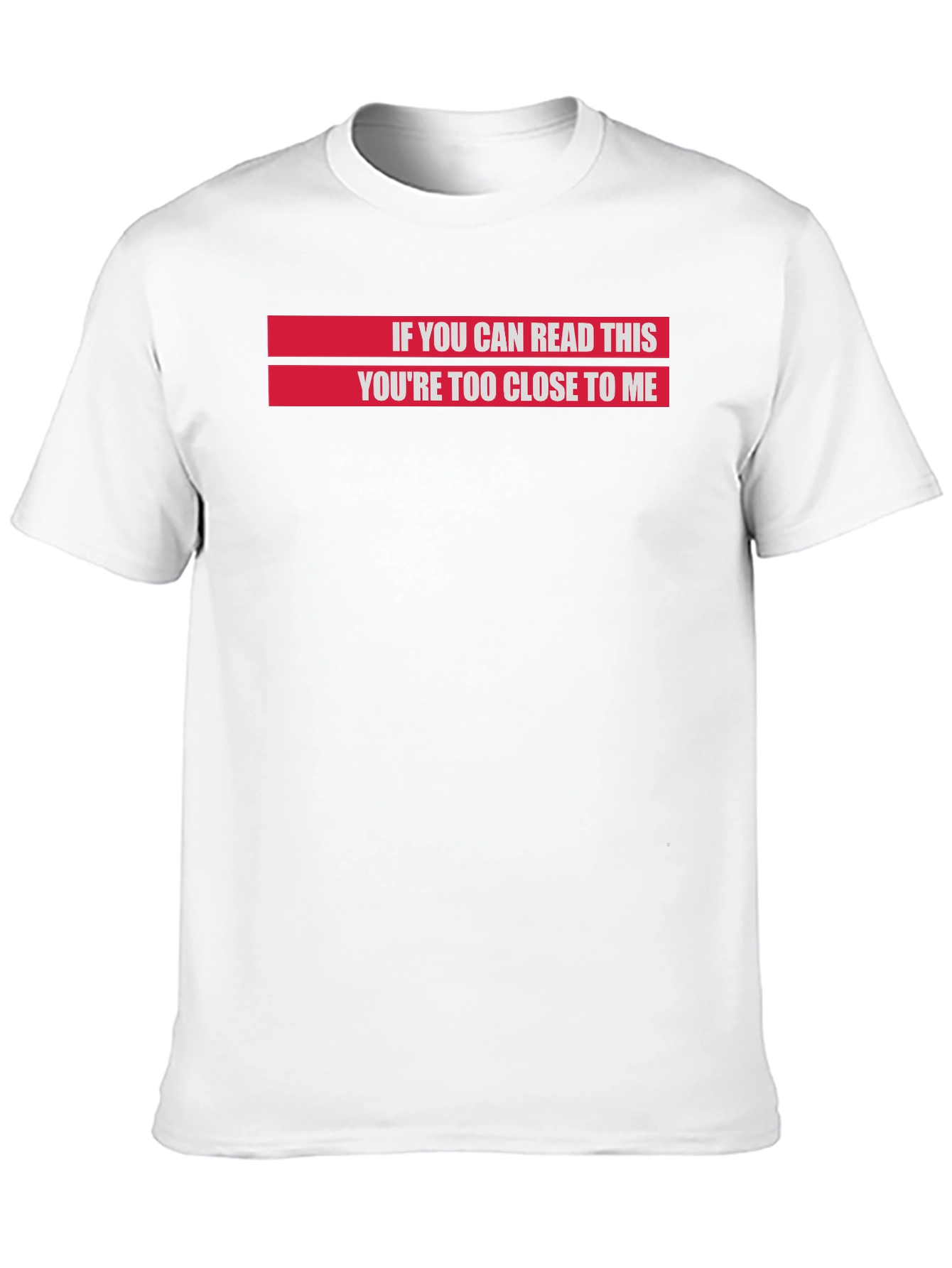Black Funny Slogan T-Shirt - If You Can Read This You're Too Close view 10