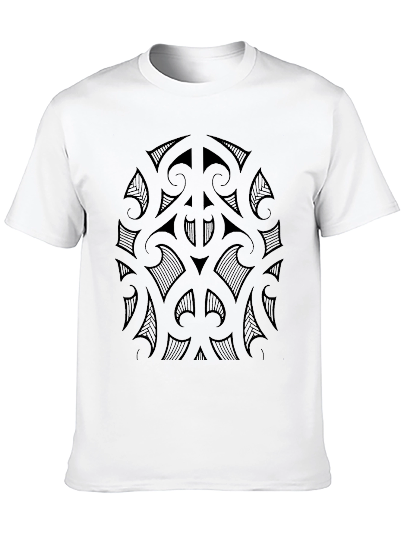 Black Tribal Tattoo Design Black T-Shirt view 10