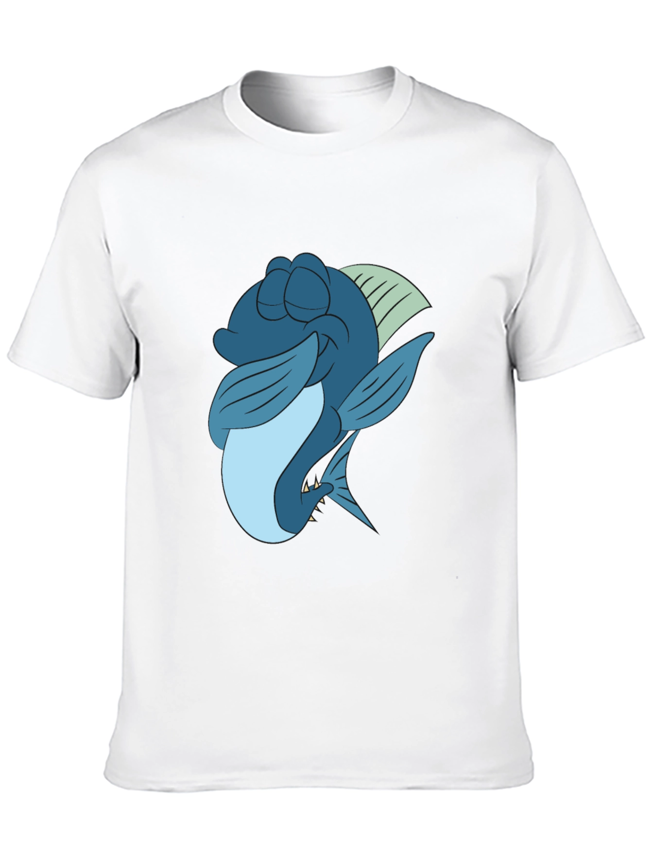 Cartoon Fish Graphic Tee - 10