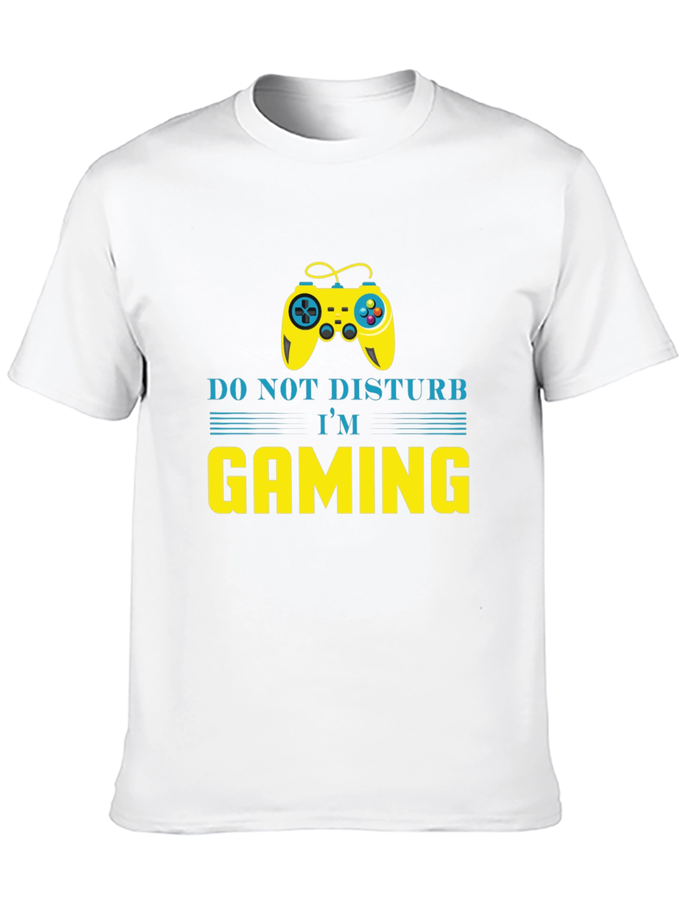 Black Do Not Disturb I'm Gaming T-Shirt view 10