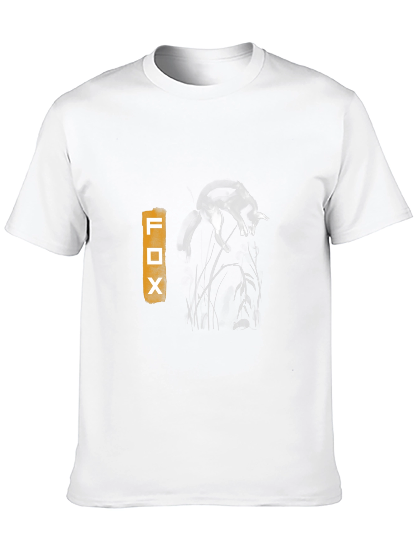 Black Fox Graphic Print T-Shirt - Black view 10