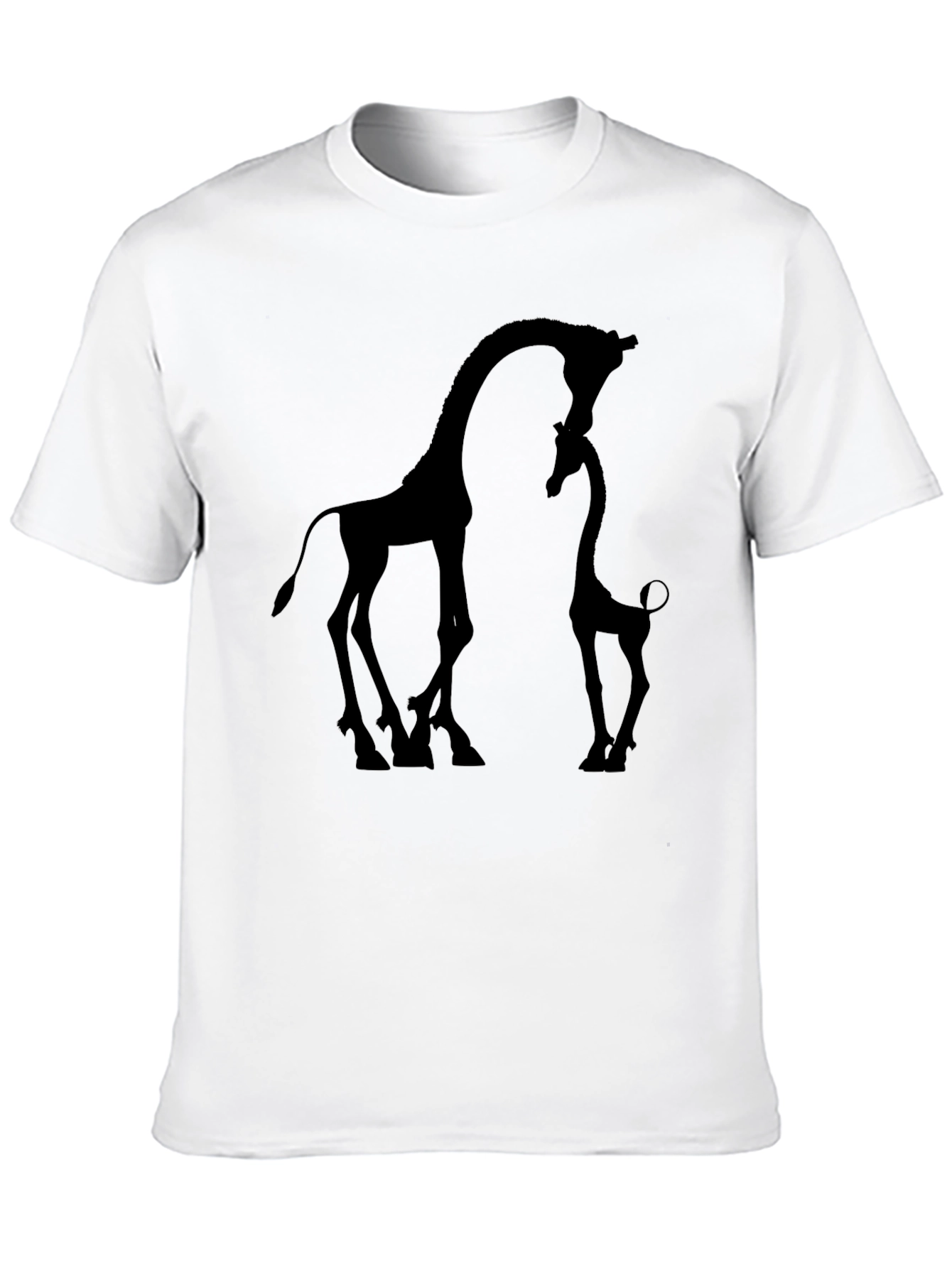 Black Giraffe Silhouette Graphic Tee - Black view 10