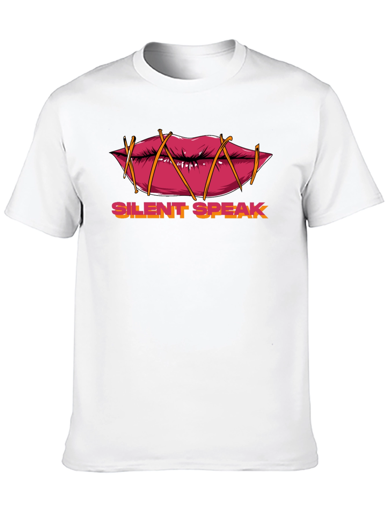 Black Silent Speak Graphic T-Shirt - Black Crew Neck Tee view 10