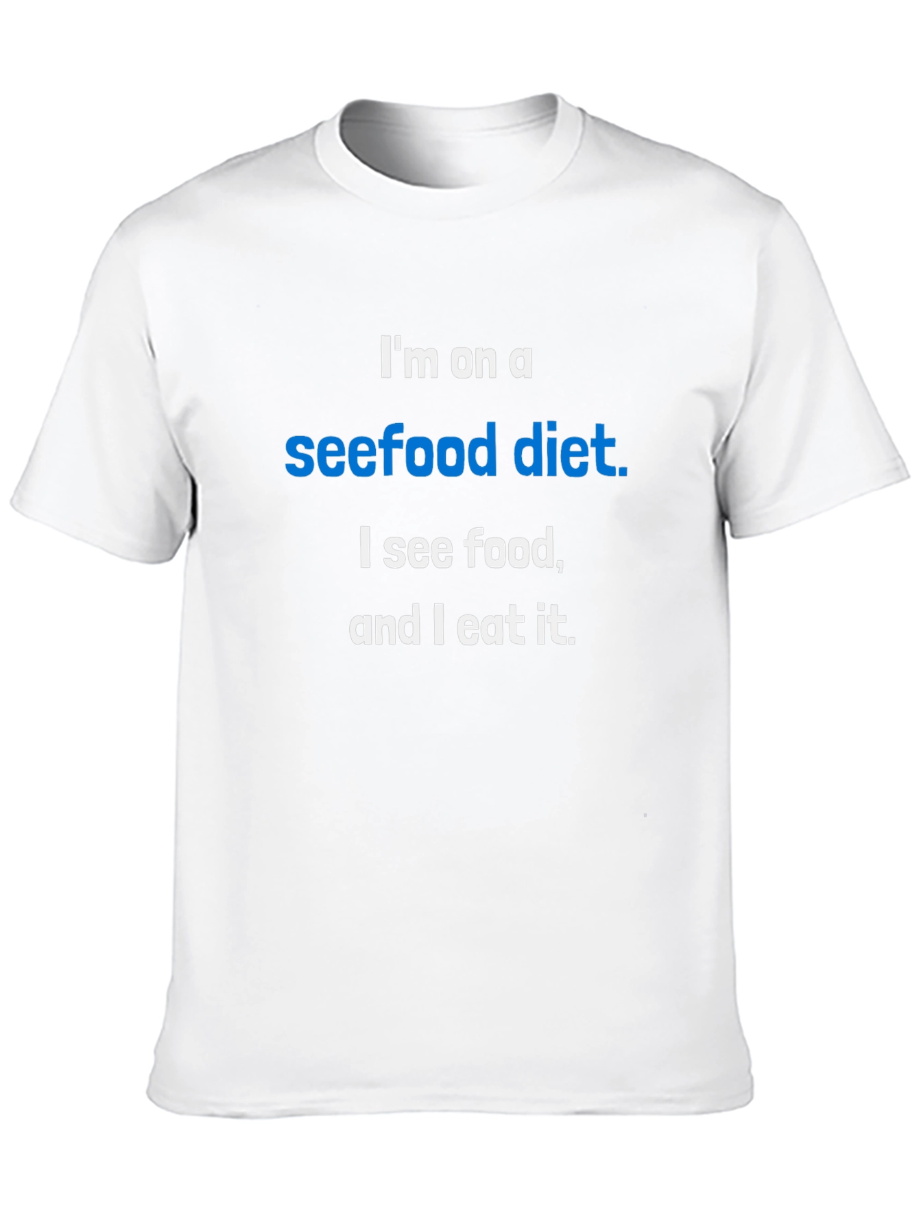 Black Seefood Diet T-Shirt - Funny Foodie Tee view 10