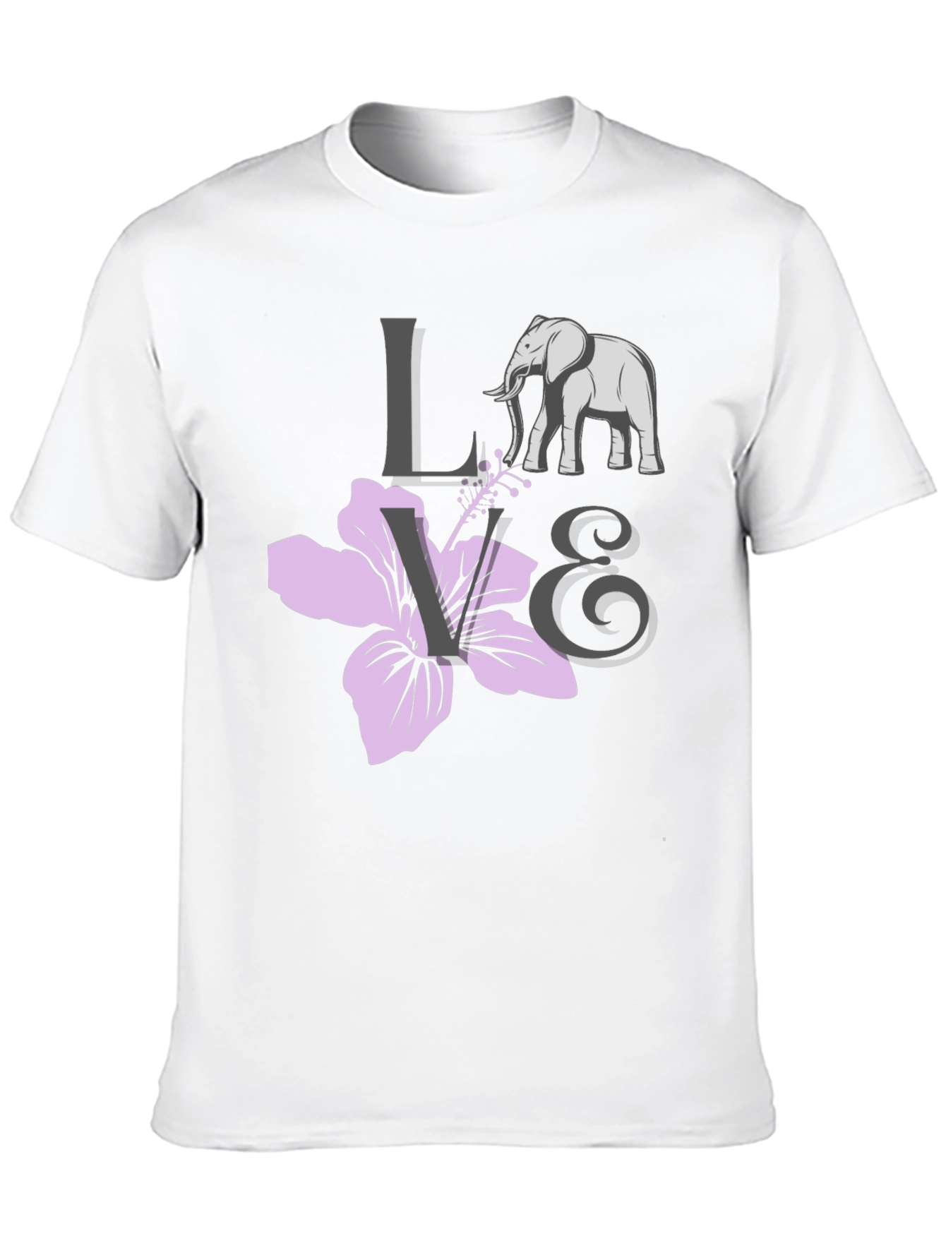 Black Love Elephants Black Graphic Tee view 10