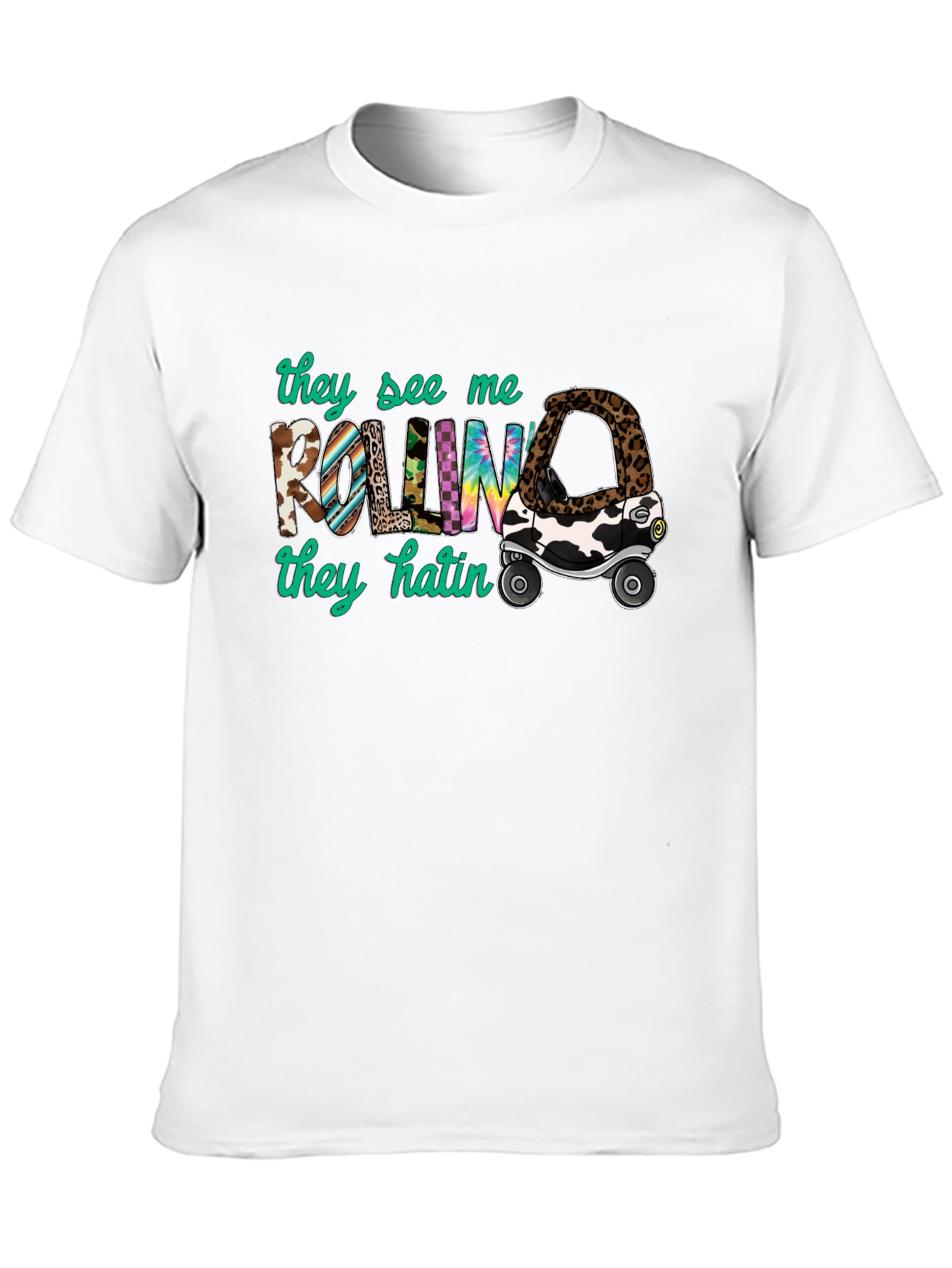 Black They See Me Rollin' Graphic T-Shirt view 10