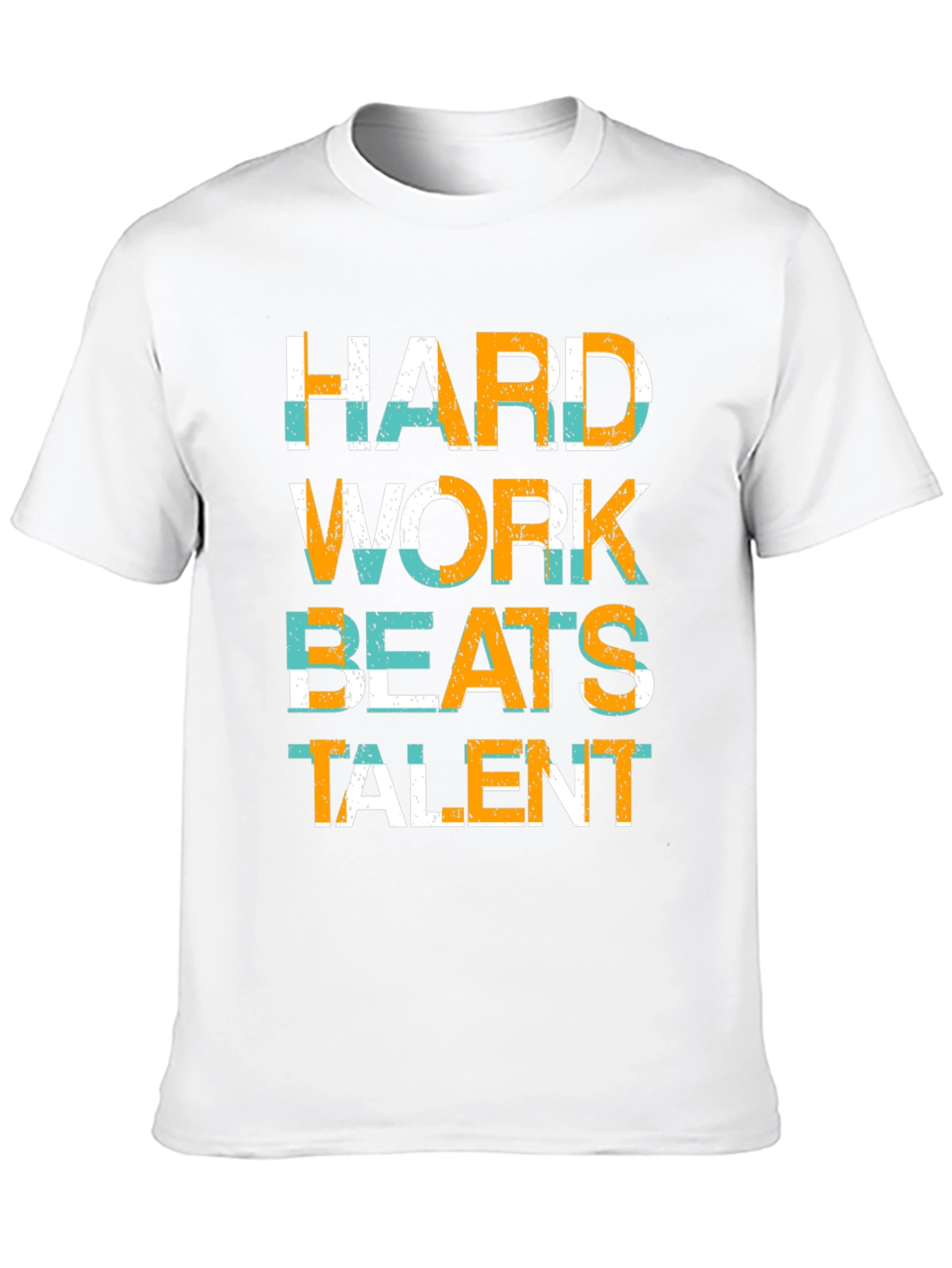Black Hard Work Beats Talent Graphic Tee view 10