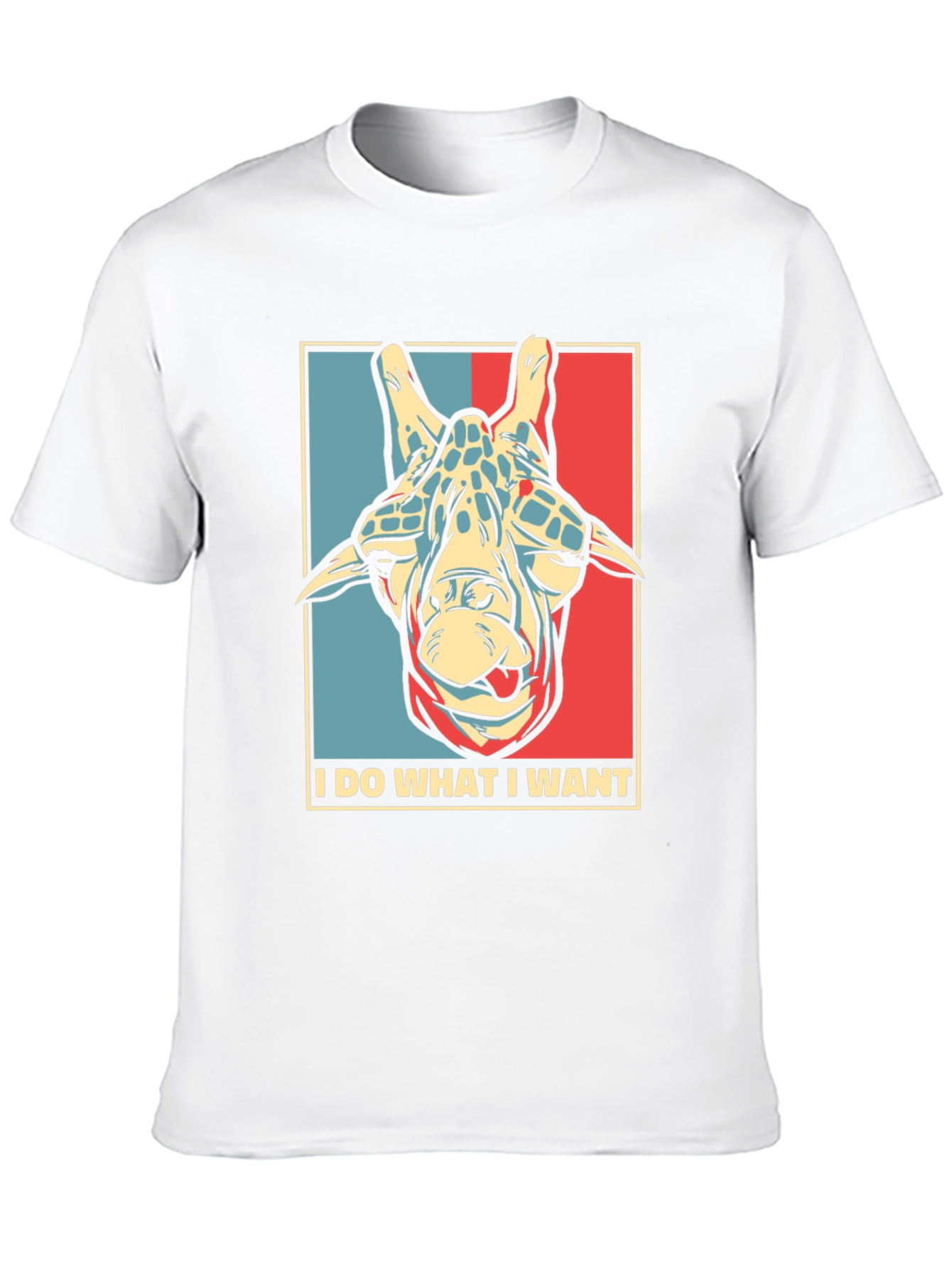 Black I DO WHAT I WANT Giraffe T-Shirt view 10