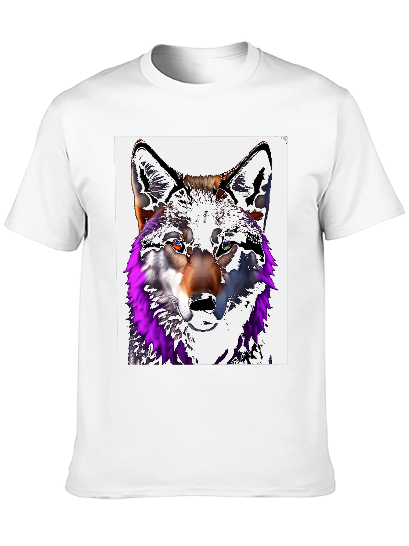 Black Wolf Graphic Tee - Men's Black Cotton T-Shirt view 10