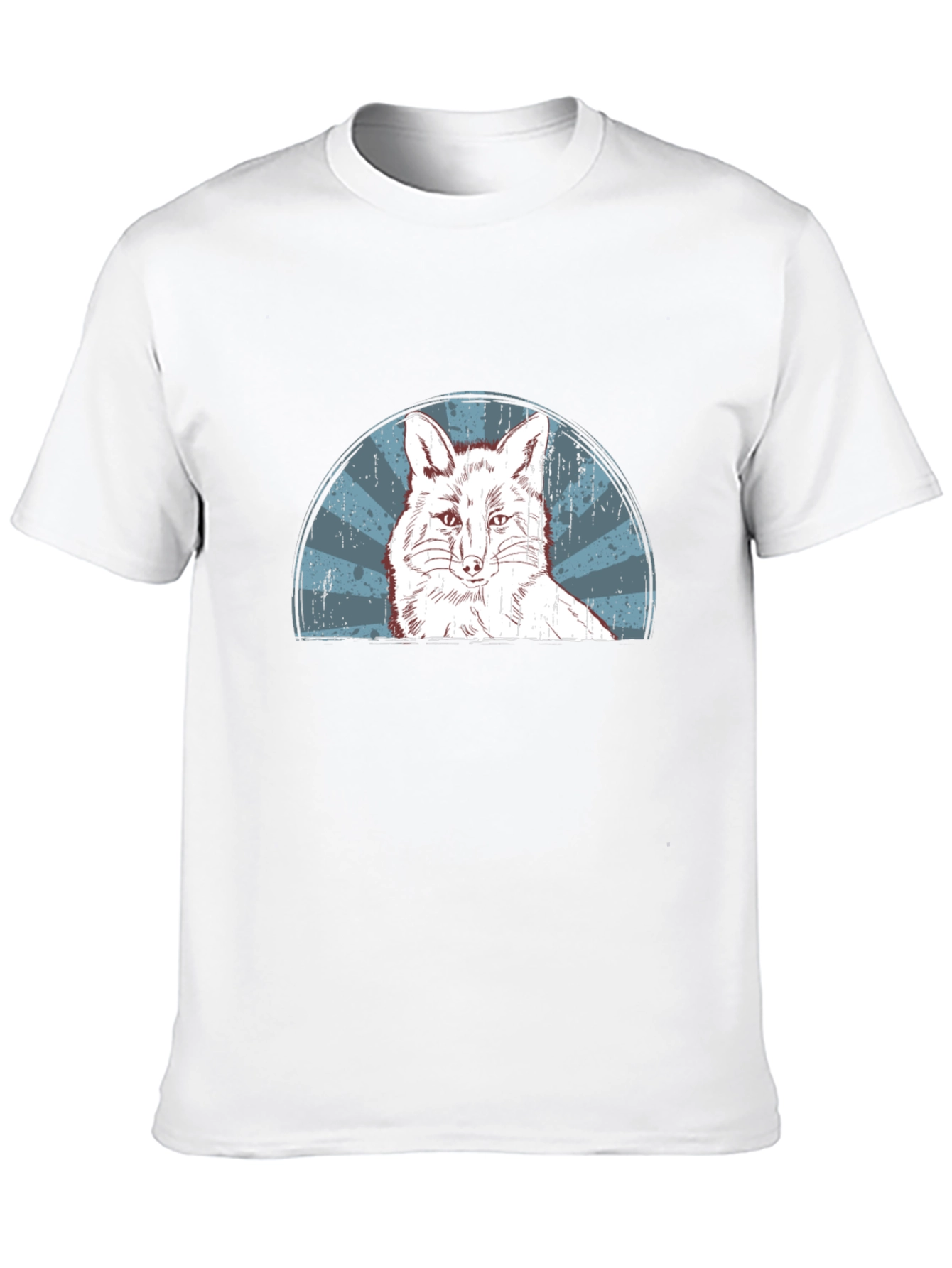 Black Vintage Fox Graphic Tee - Soft Black Cotton T-Shirt view 10