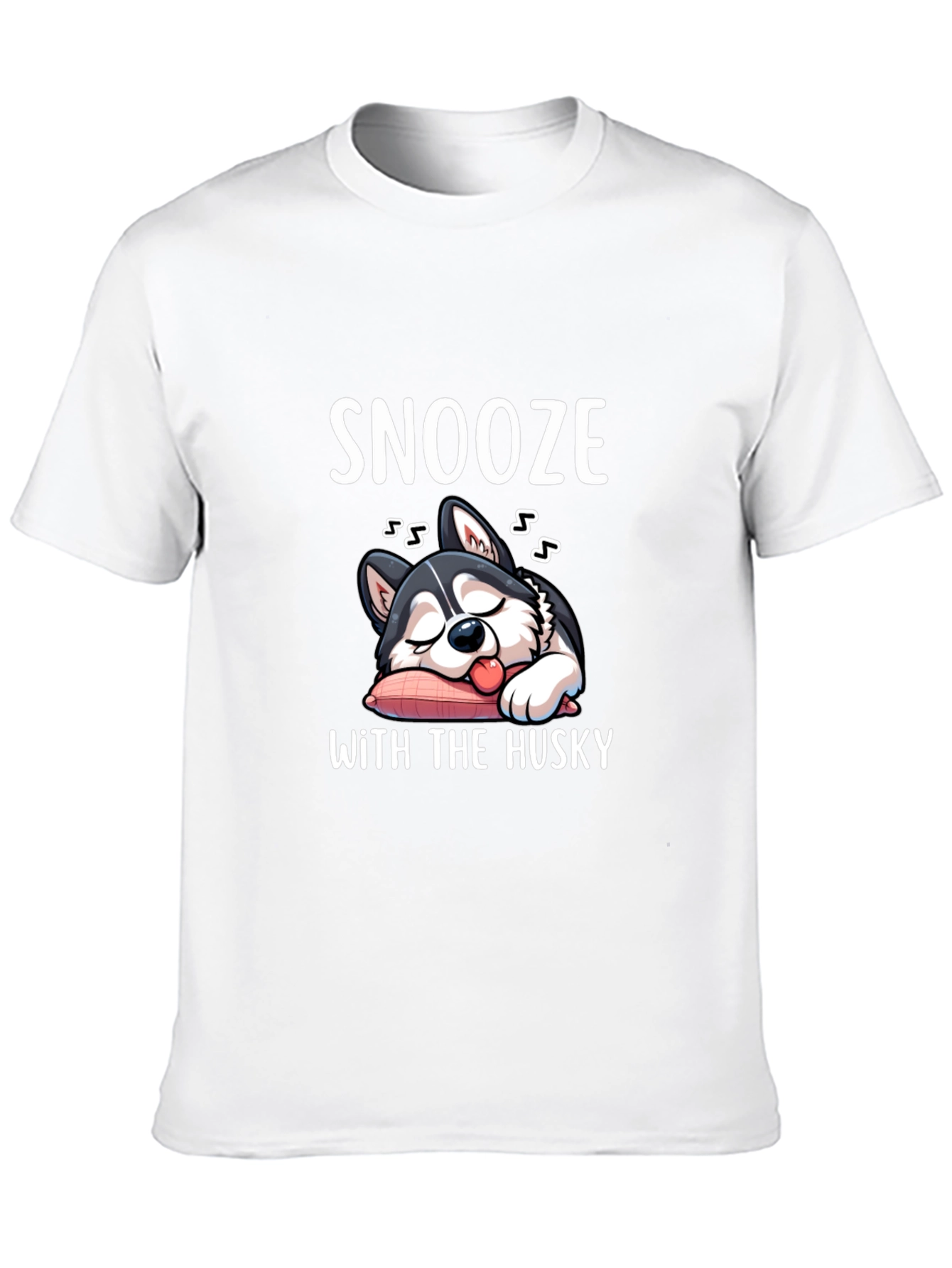 Black Snooze With the Husky T-Shirt view 10