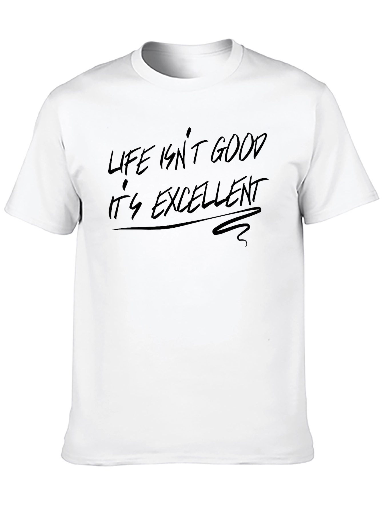 Black Life Isn't Good Tee - Excellent Graphic Print view 10