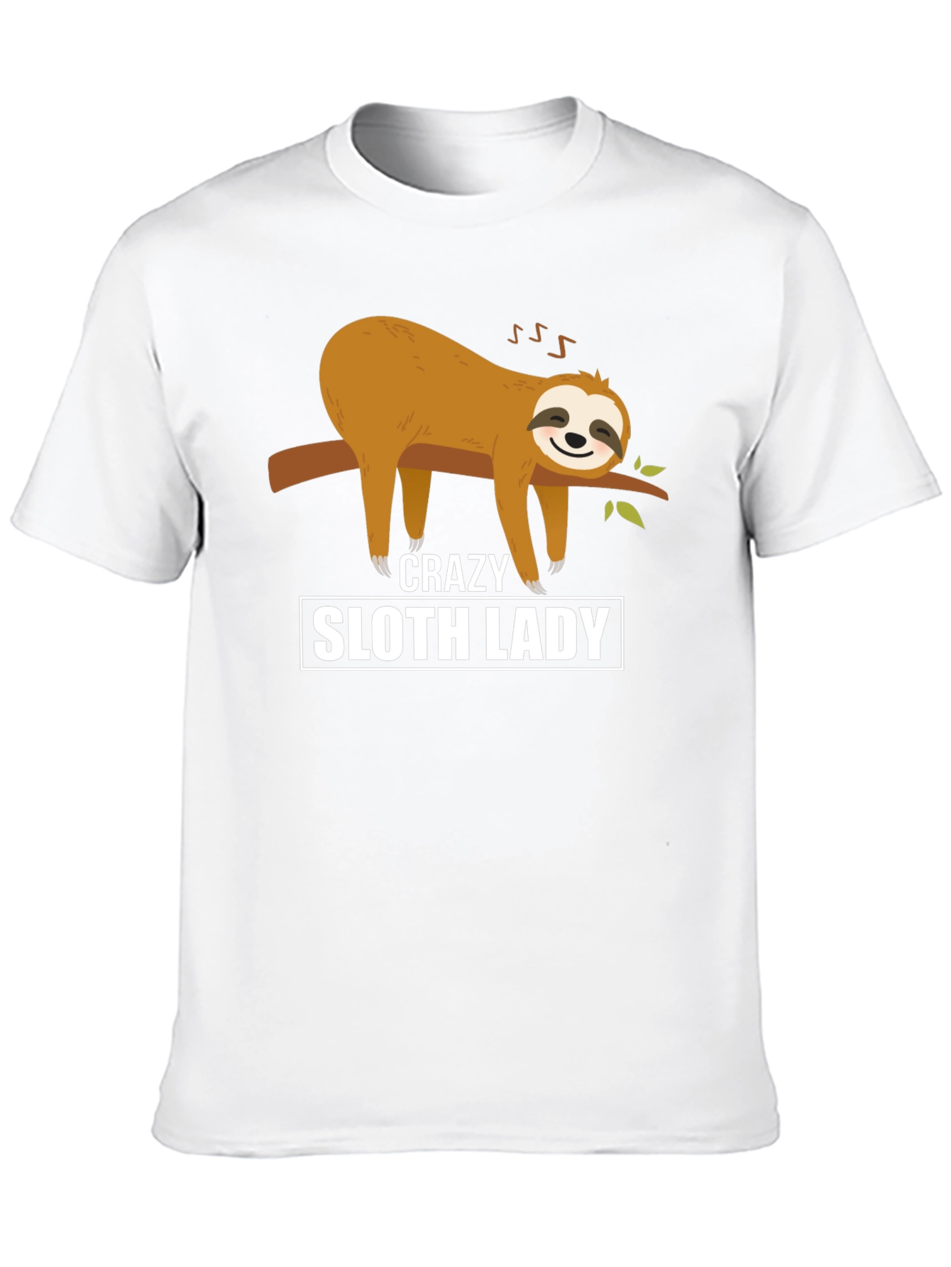 Black Crazy Sloth Lady Graphic Tee view 10