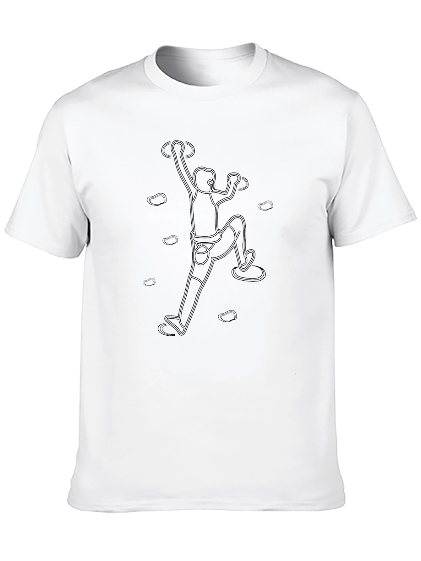 Black Climbing T-Shirt - Minimalist Rock Climber Design view 10