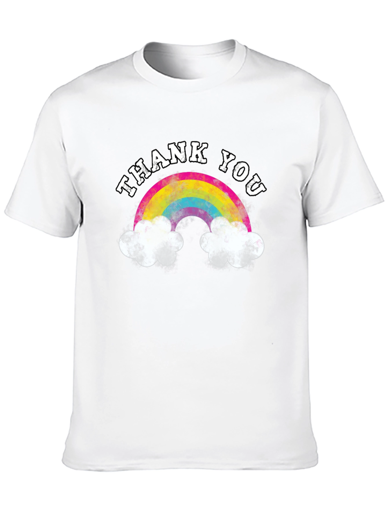Black Thank You Rainbow Graphic T-Shirt view 10