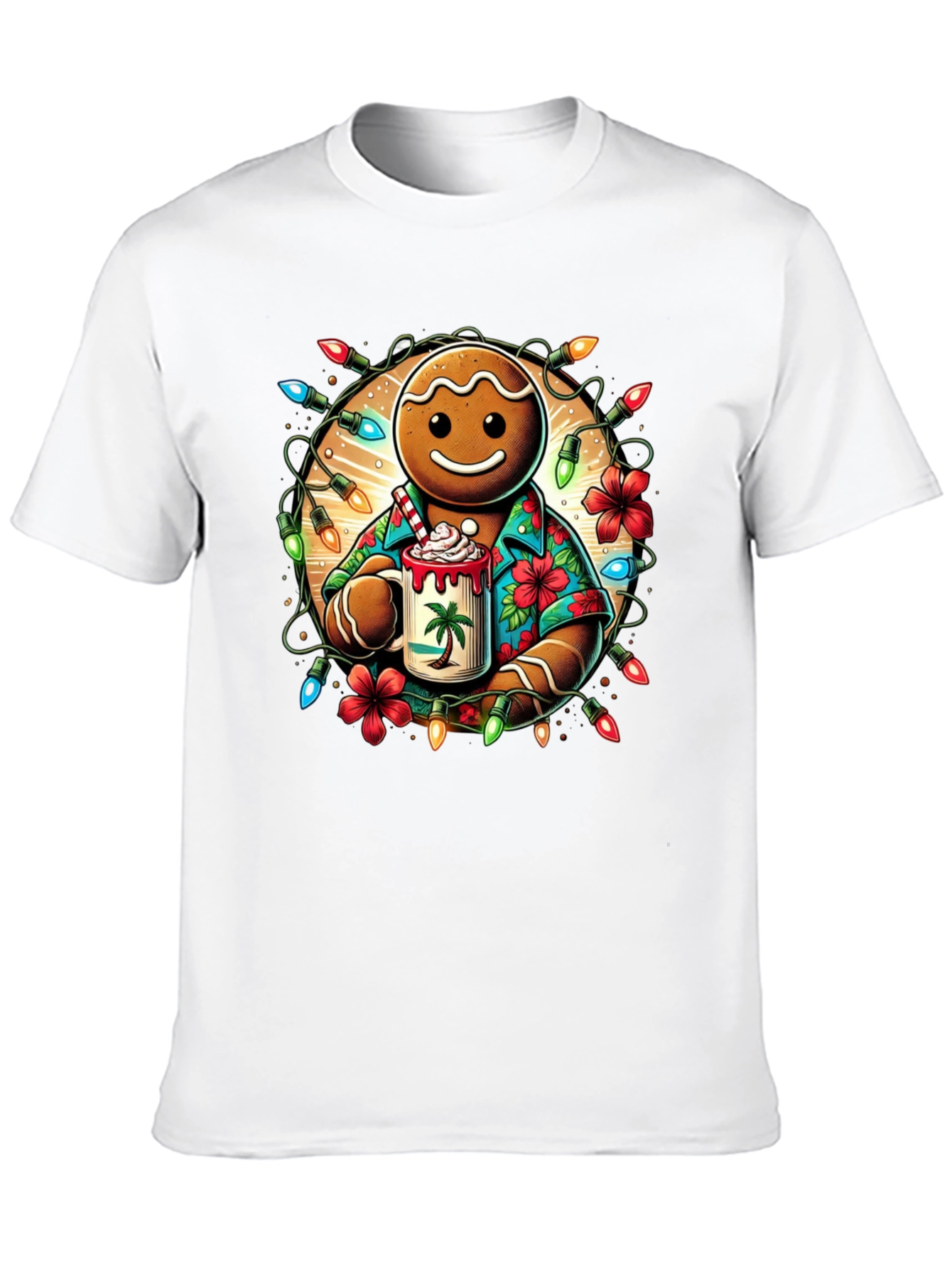 Gingerbread Hawaiian Holiday T-Shirt - 10