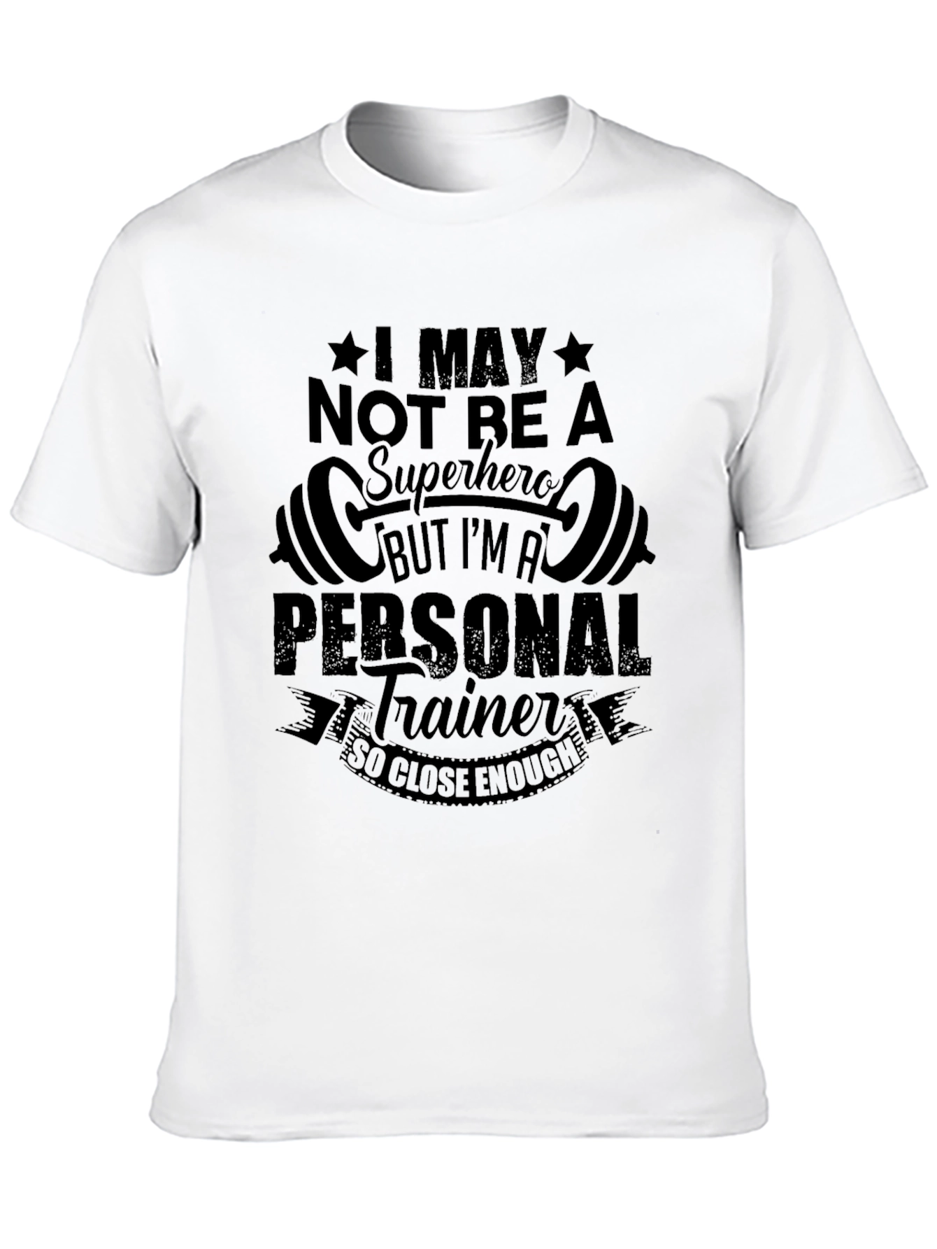 Black Personal Trainer Superhero T-Shirt view 10