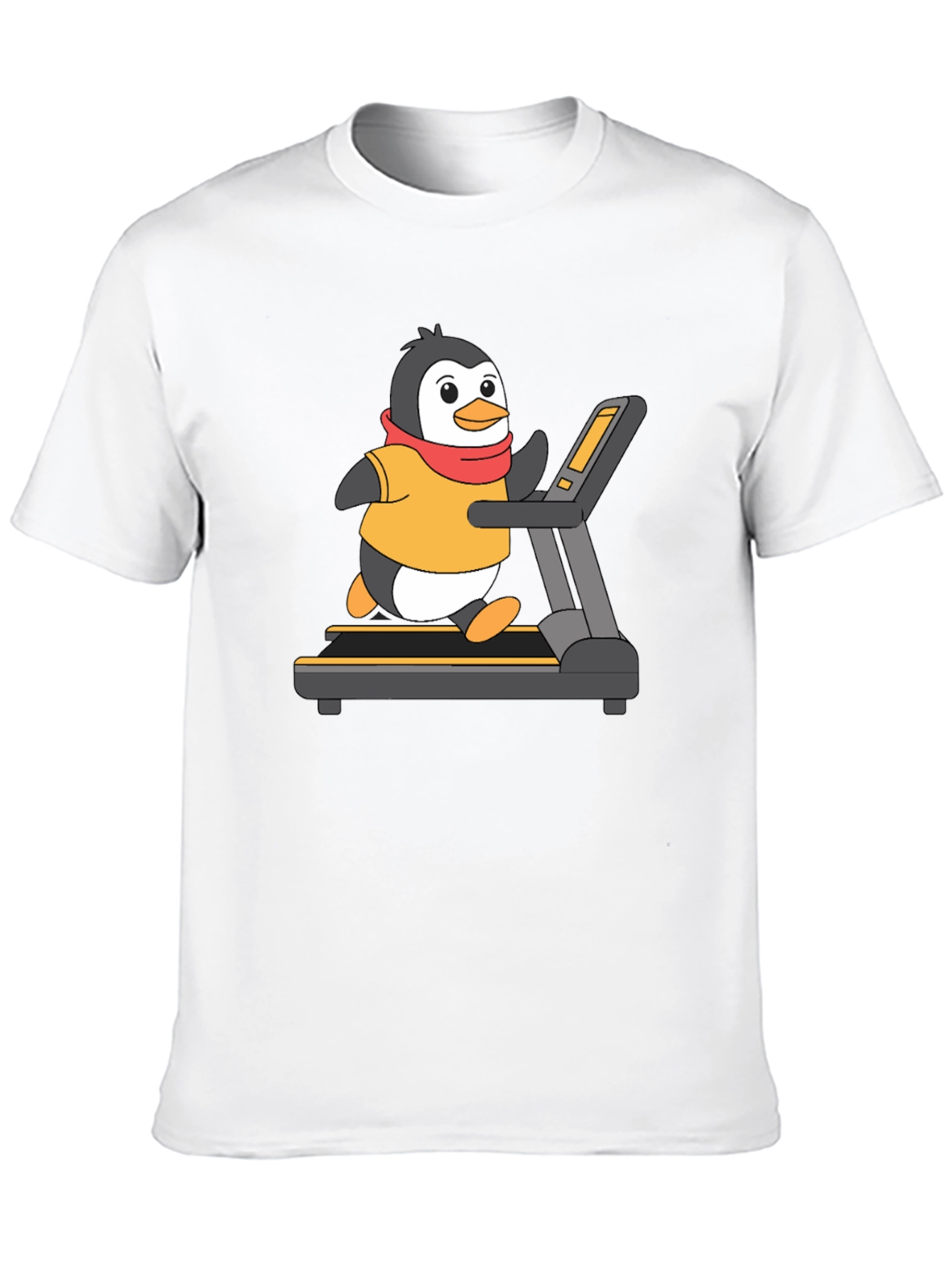 Black Penguin Treadmill Graphic Tee - Workout Humor view 10