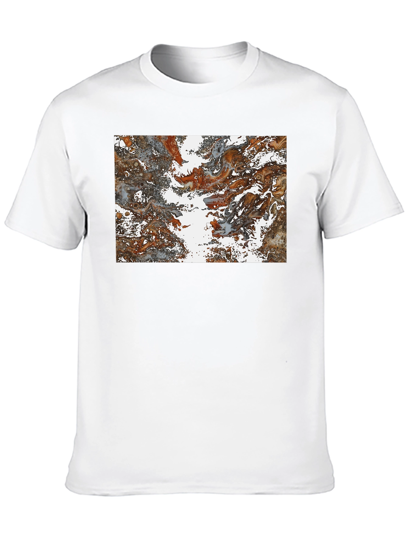 Black Abstract Swirl Graphic Print T-Shirt view 10