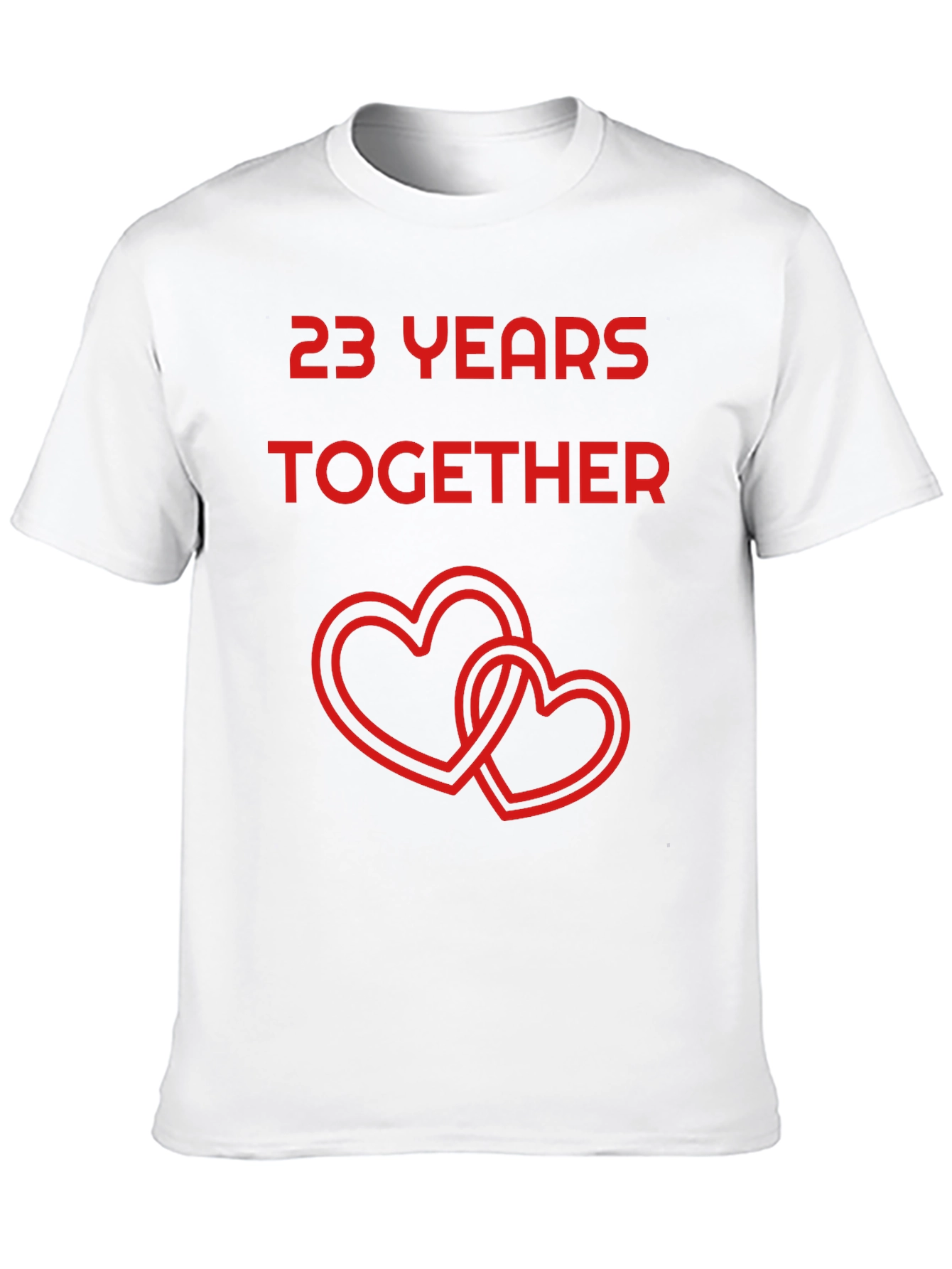 Black 23 Years Together Anniversary T-Shirt view 10