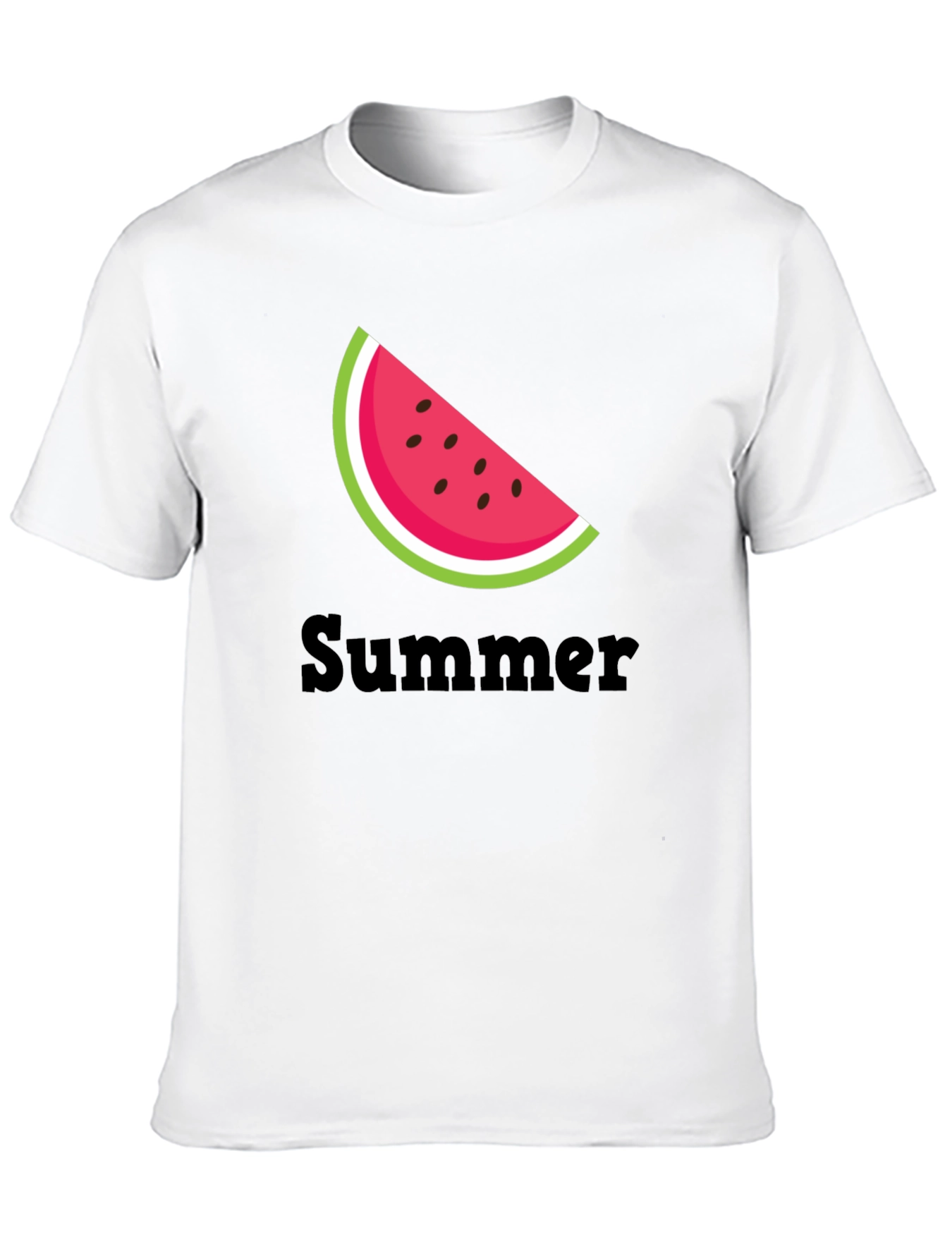Black Summer Watermelon Slice Black T-Shirt view 10
