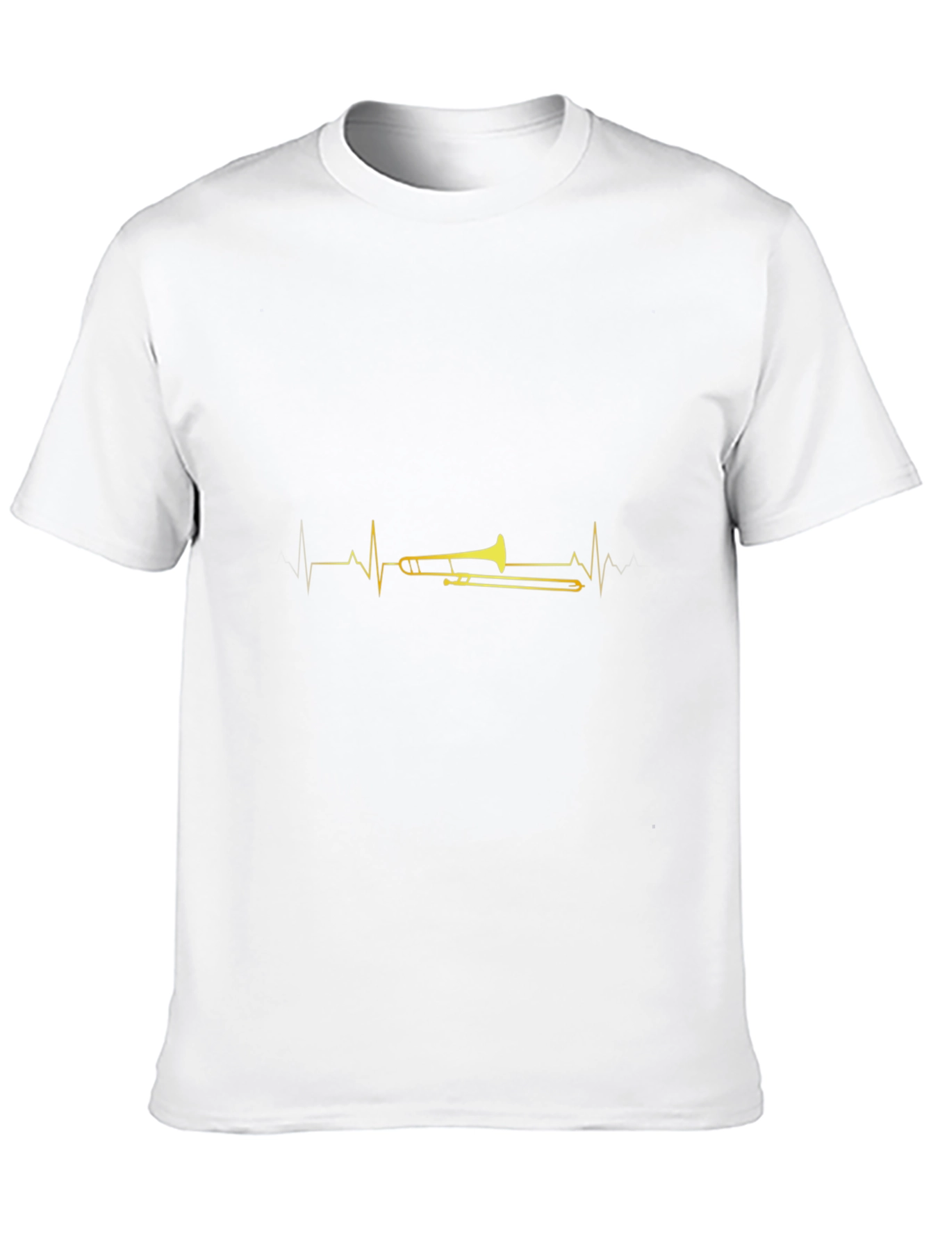 Black Trombone Heartbeat Graphic Tee - Musician's Delight view 10