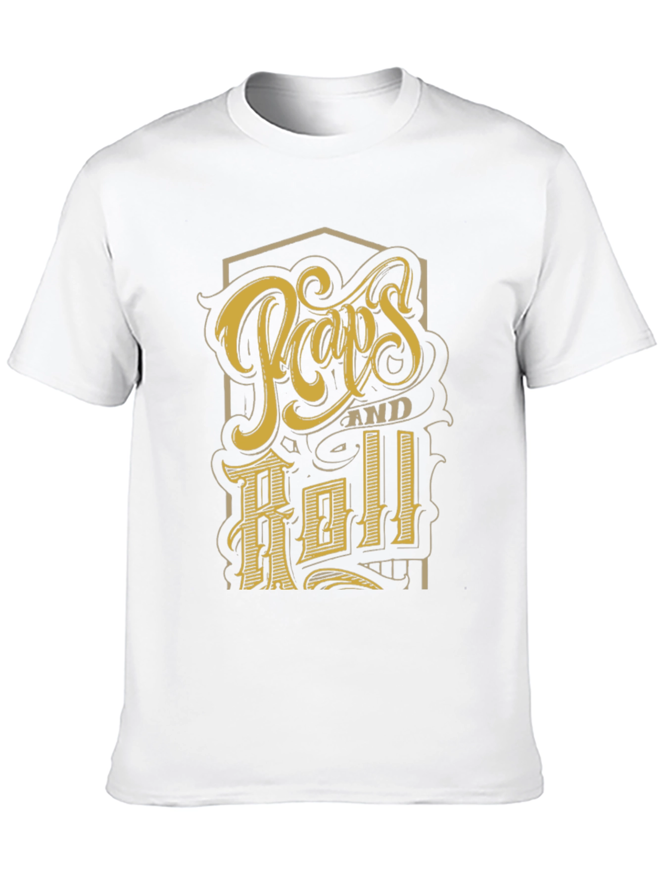 Black Retro "Pops and Roll" Graphic Print Black T-Shirt view 10